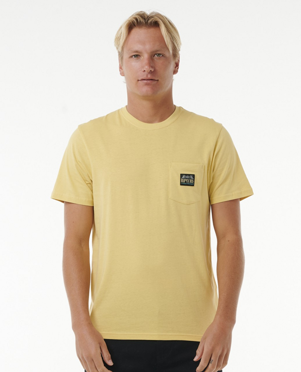 Rip Curl HORIZON BADGE SS TEE Straw T-shirt