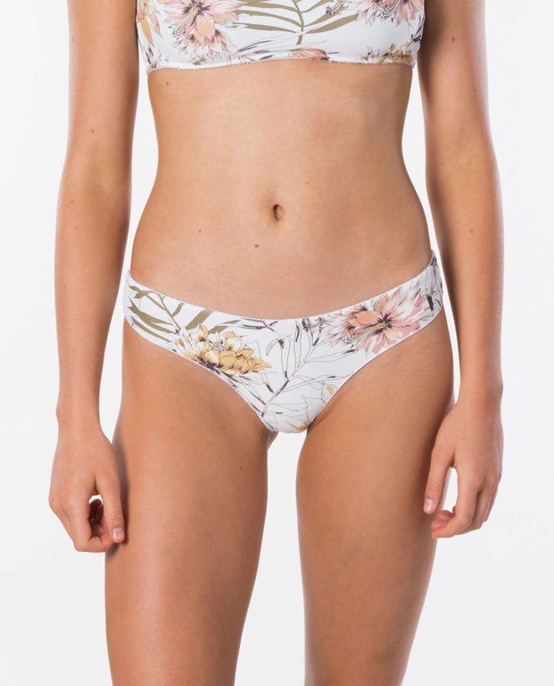 Slip de baie Rip Curl alb cu imprimeu floral pentru femei