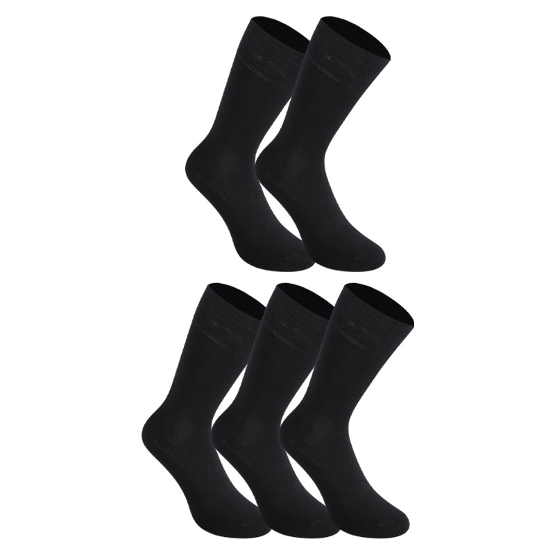 5PACK Styx High Bamboo Black Socks