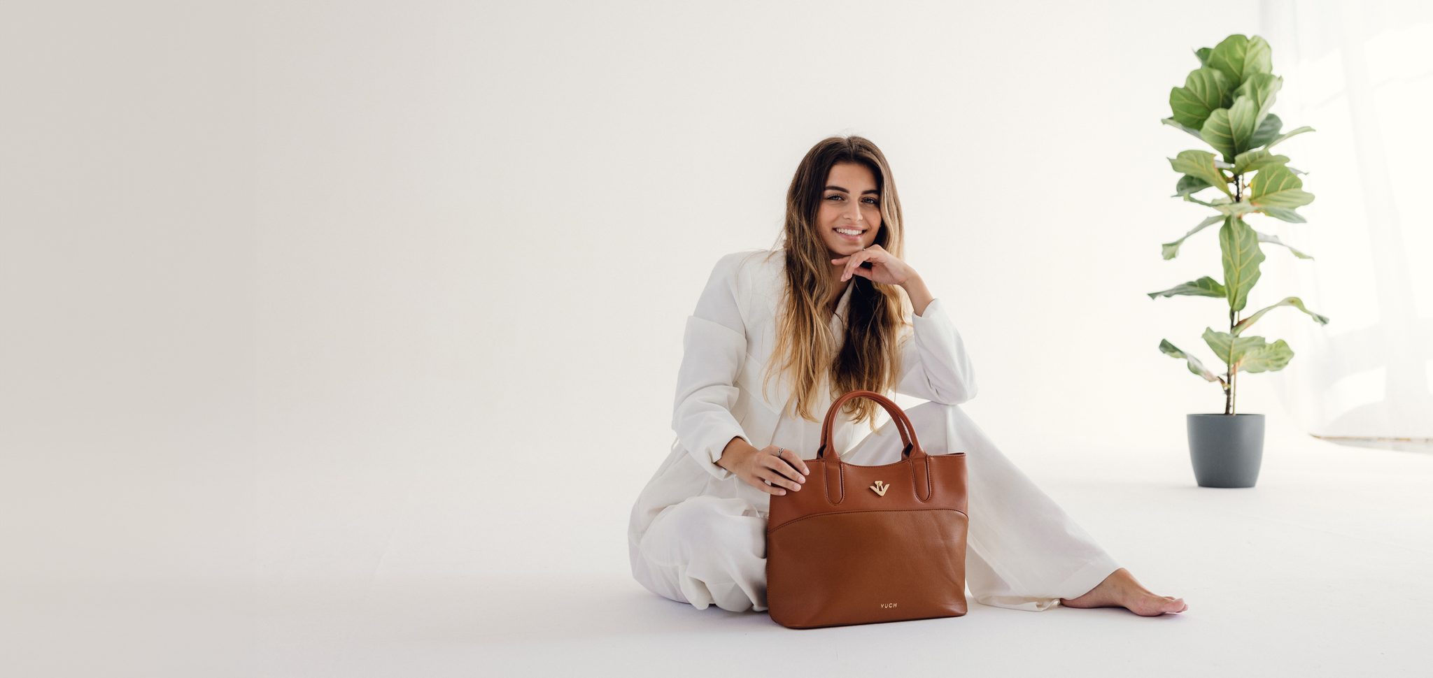 VUCH Christel Divide Brown Handbag