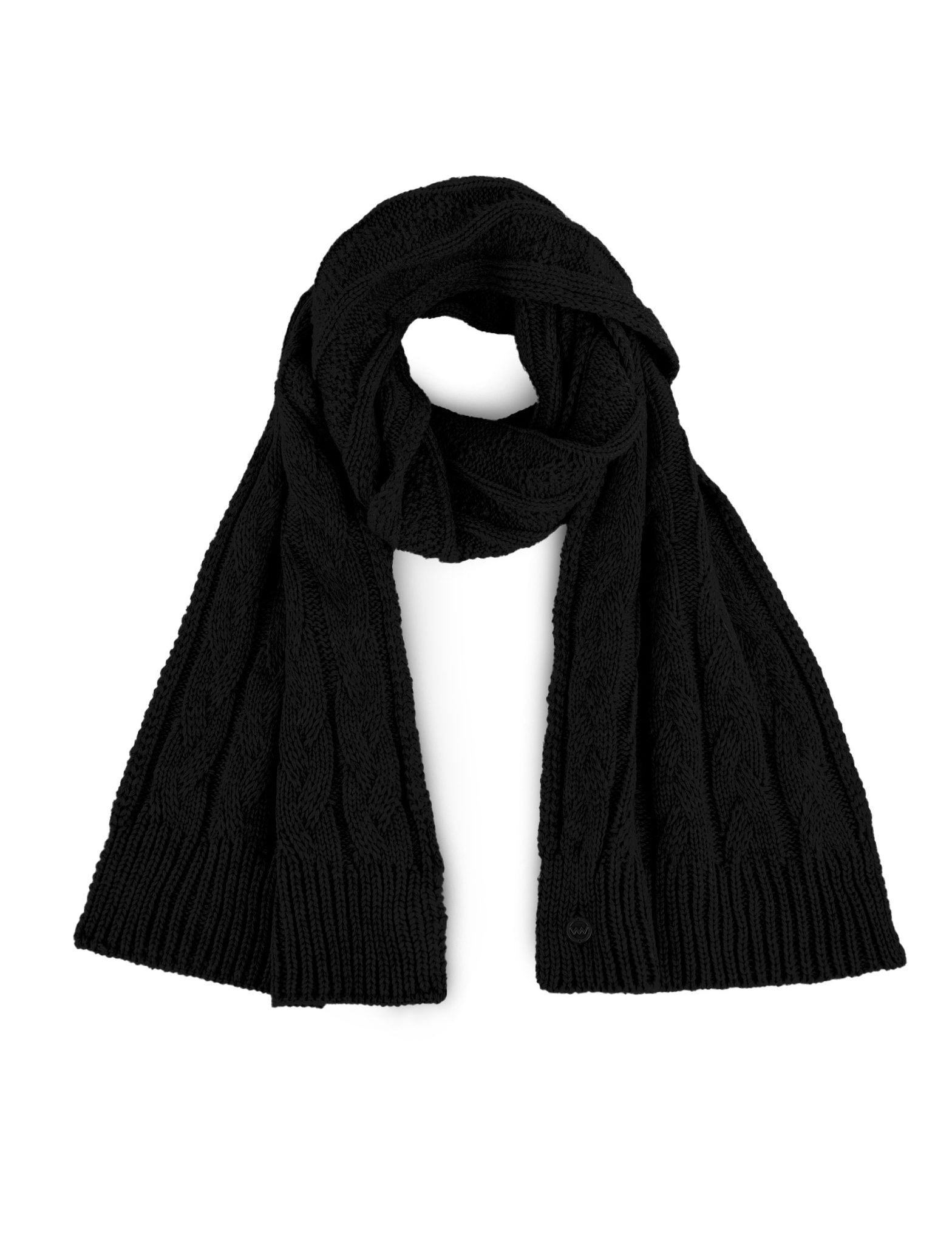Čierny pletený šál Sheron