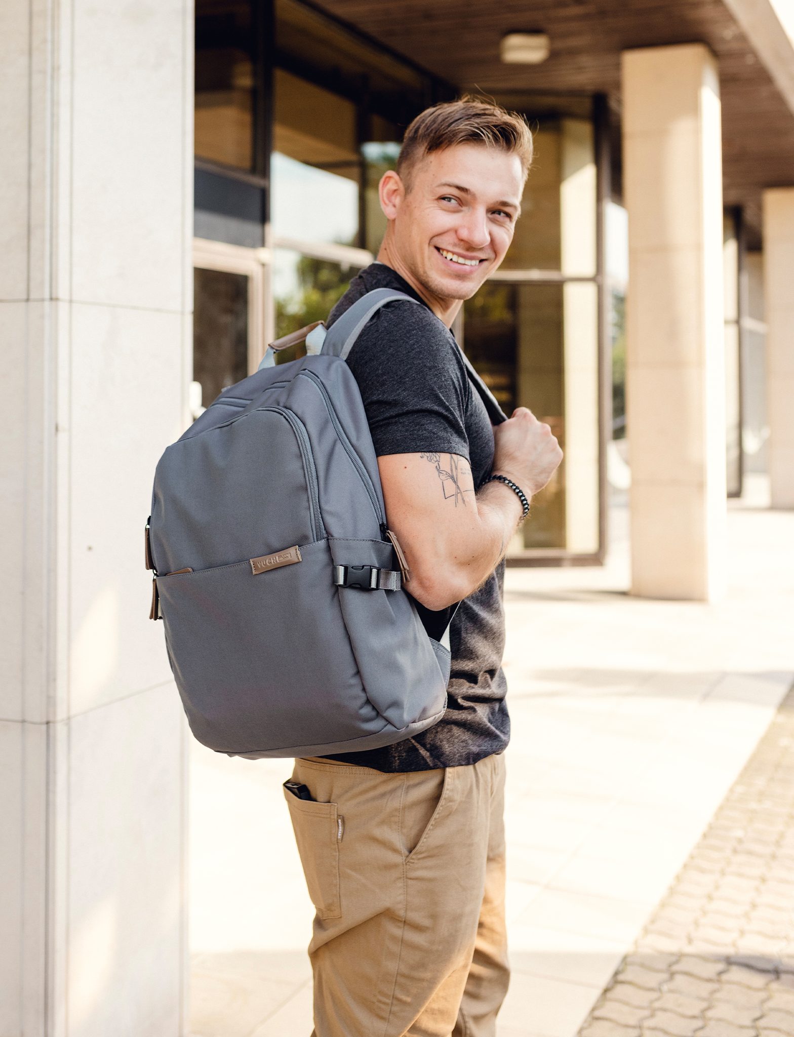 VUCH Orym Grey city backpack