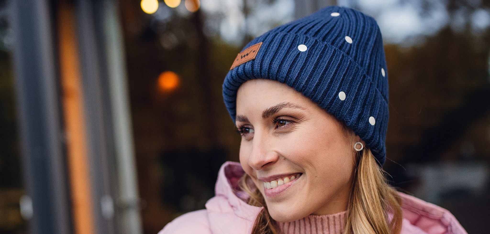 Căciulă tricotată pentru femei Finley Blue