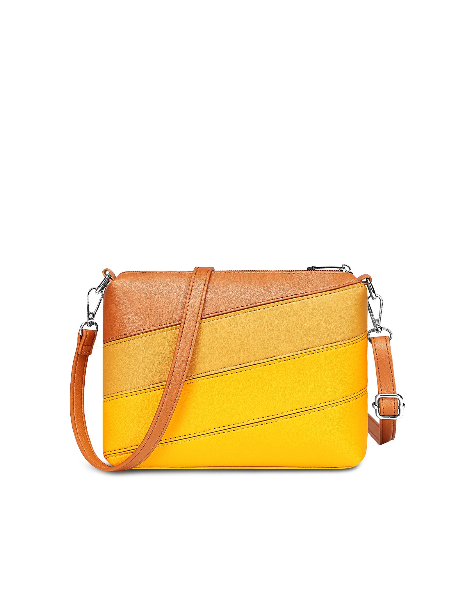 VUCH Coalie Striped Yellow Handbag