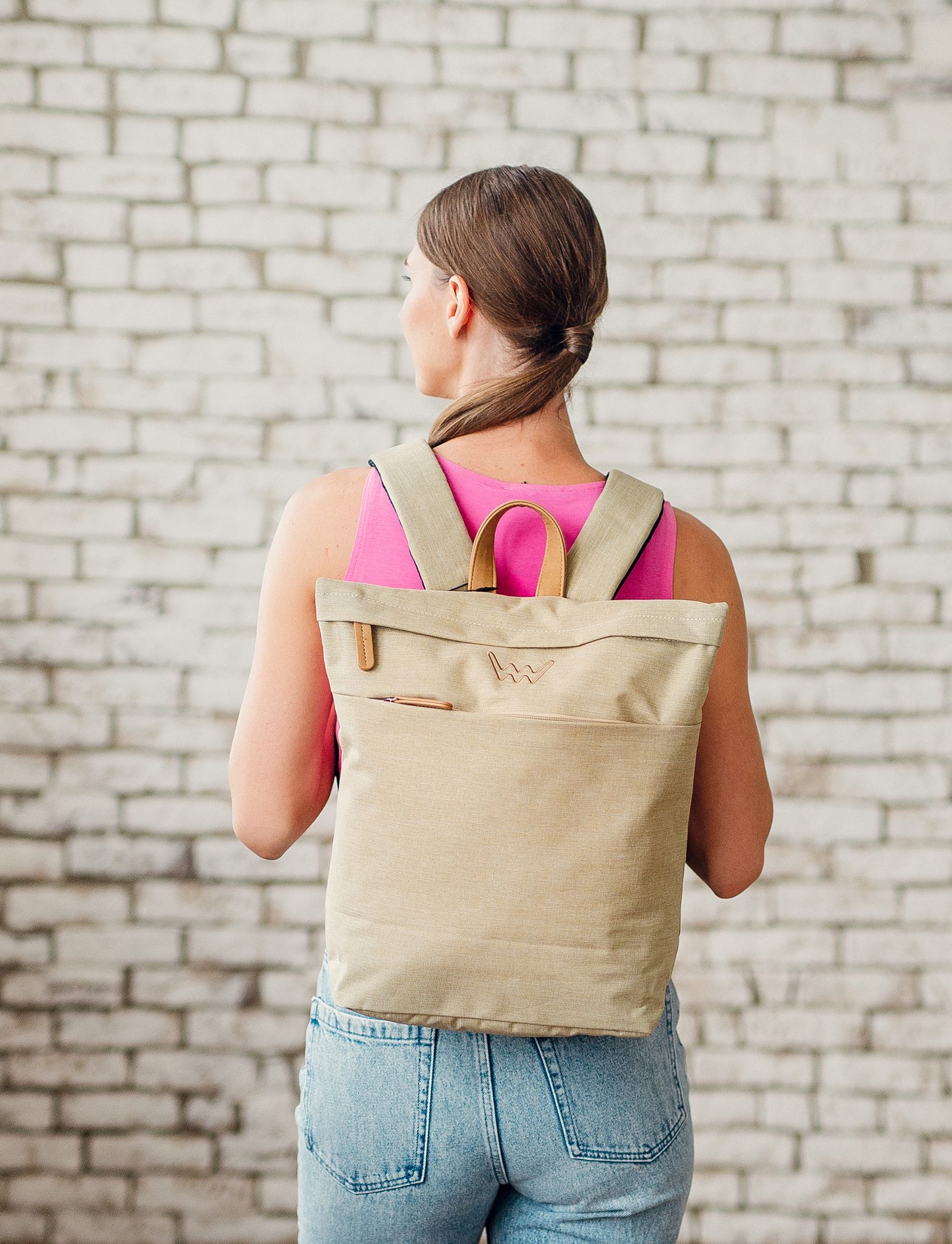 VUCH Glenn TC Beige city backpack