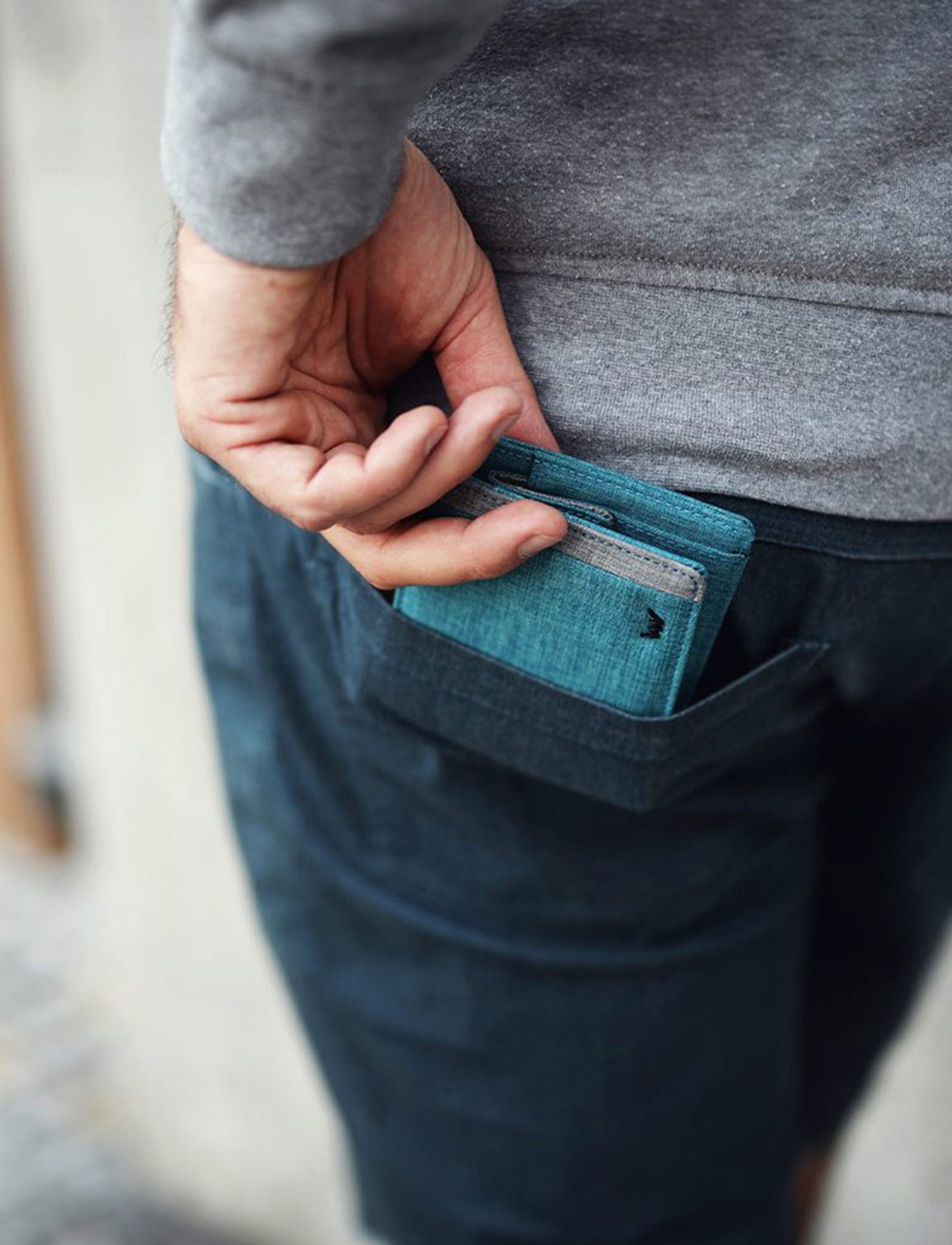 Portofel albastru bărbătesc Cruell