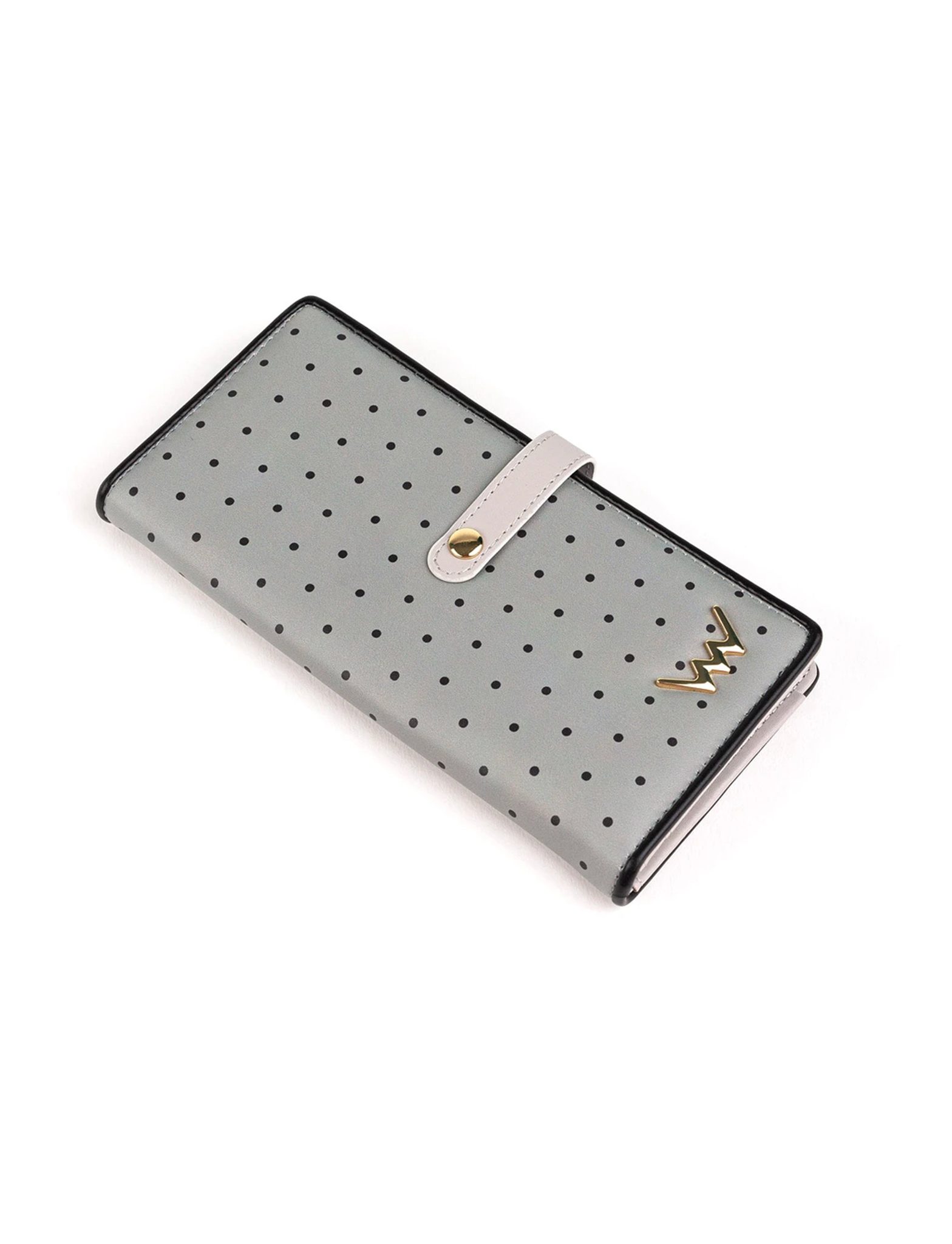 Portofel gri cu buline