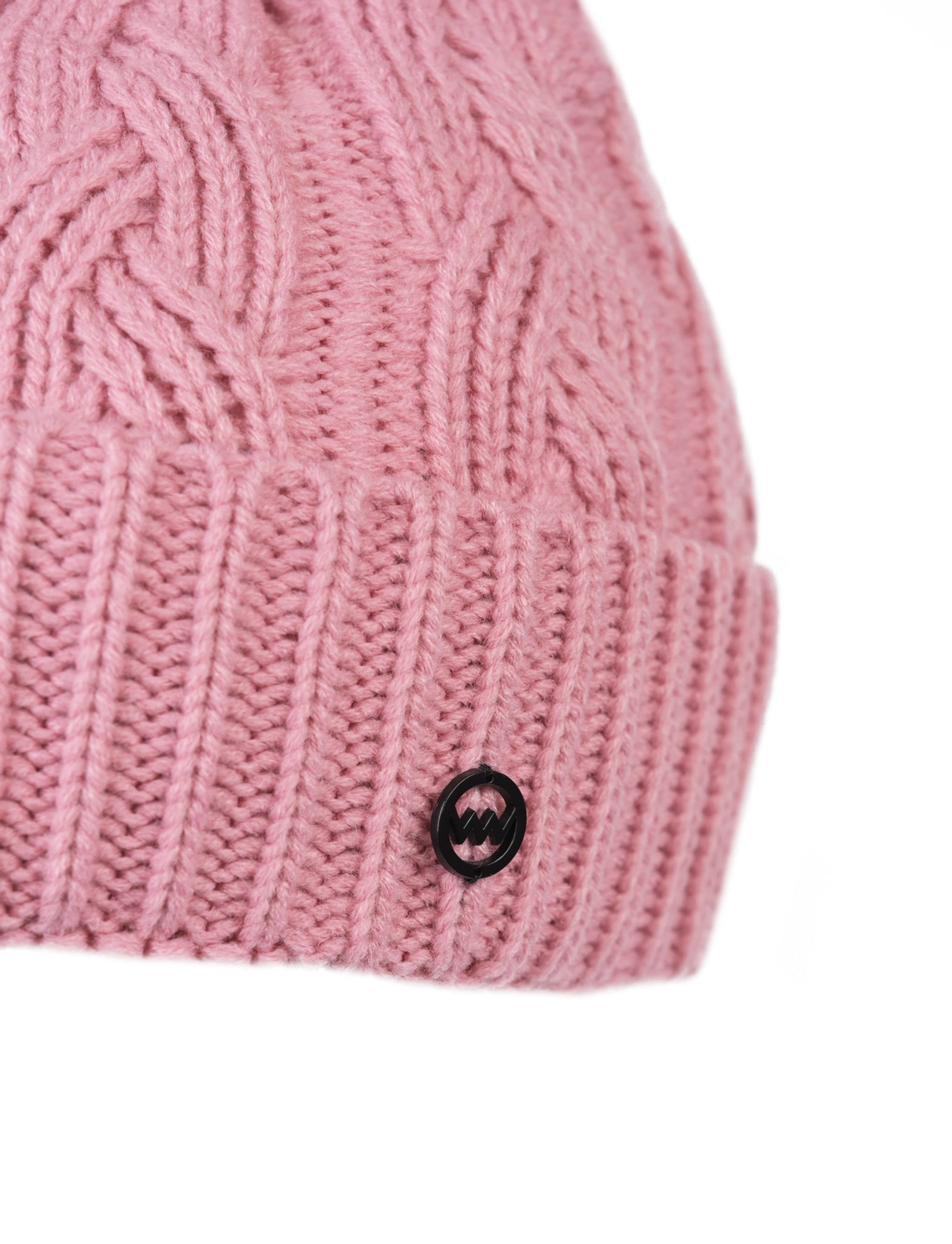 Căciulă tricotată roz Sheron cu pompom