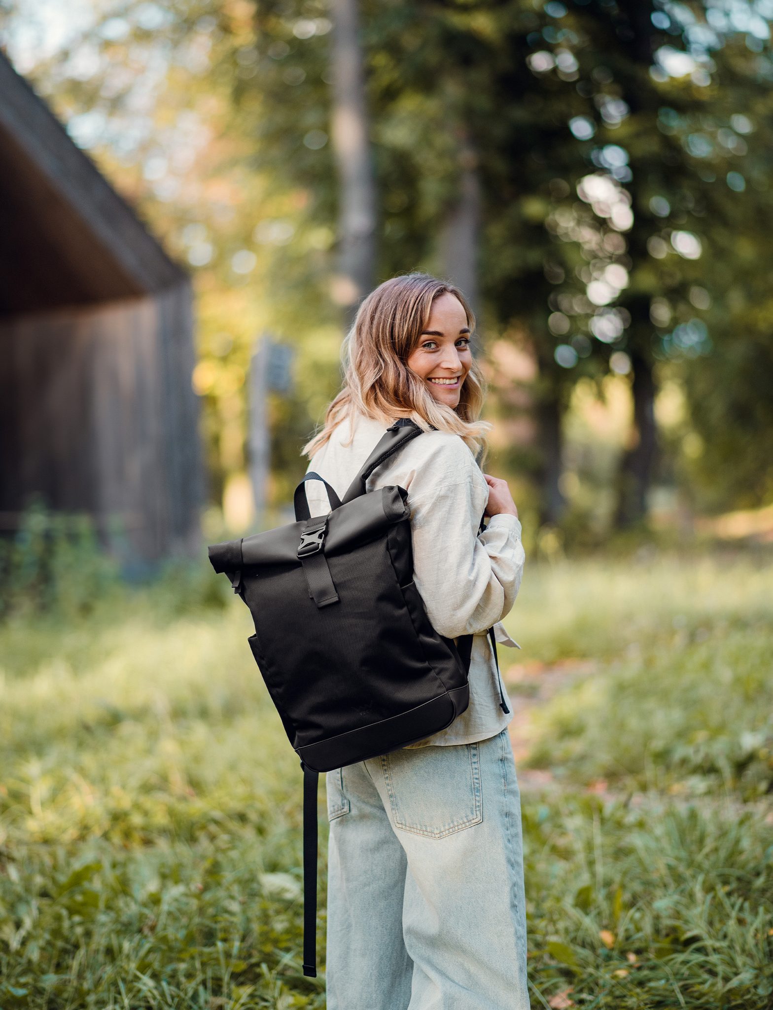 VUCH Virion Black city backpack