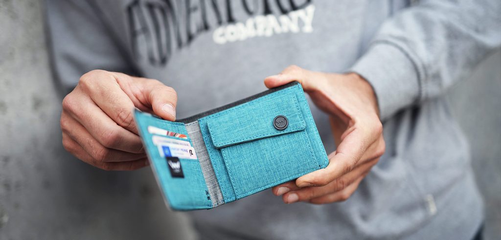 Portofel albastru bărbătesc Cruell