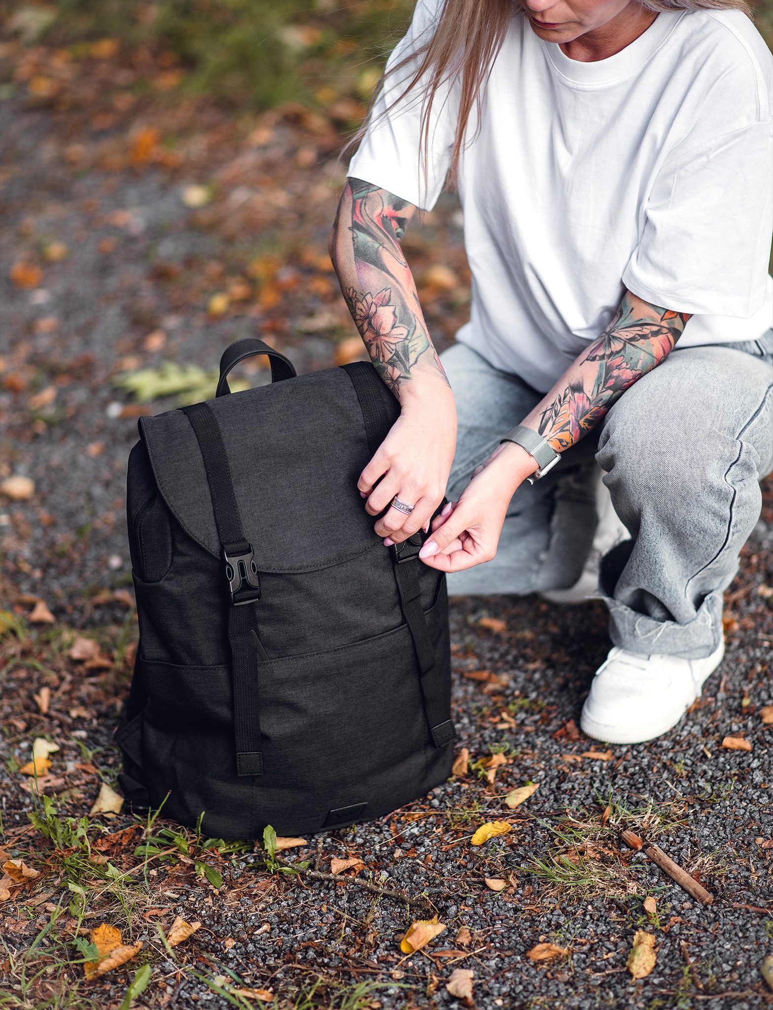 VUCH Corbin Big Black city backpack