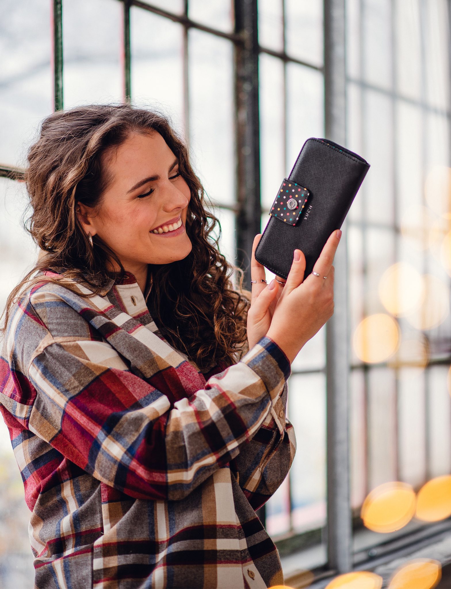 Portofel dama VUCH Black Dots Collection