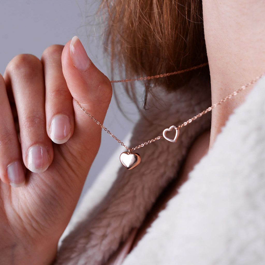 Colier Inlove din aur roz