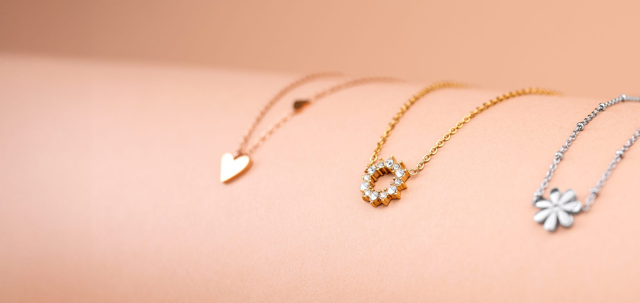Colier Inlove din aur roz
