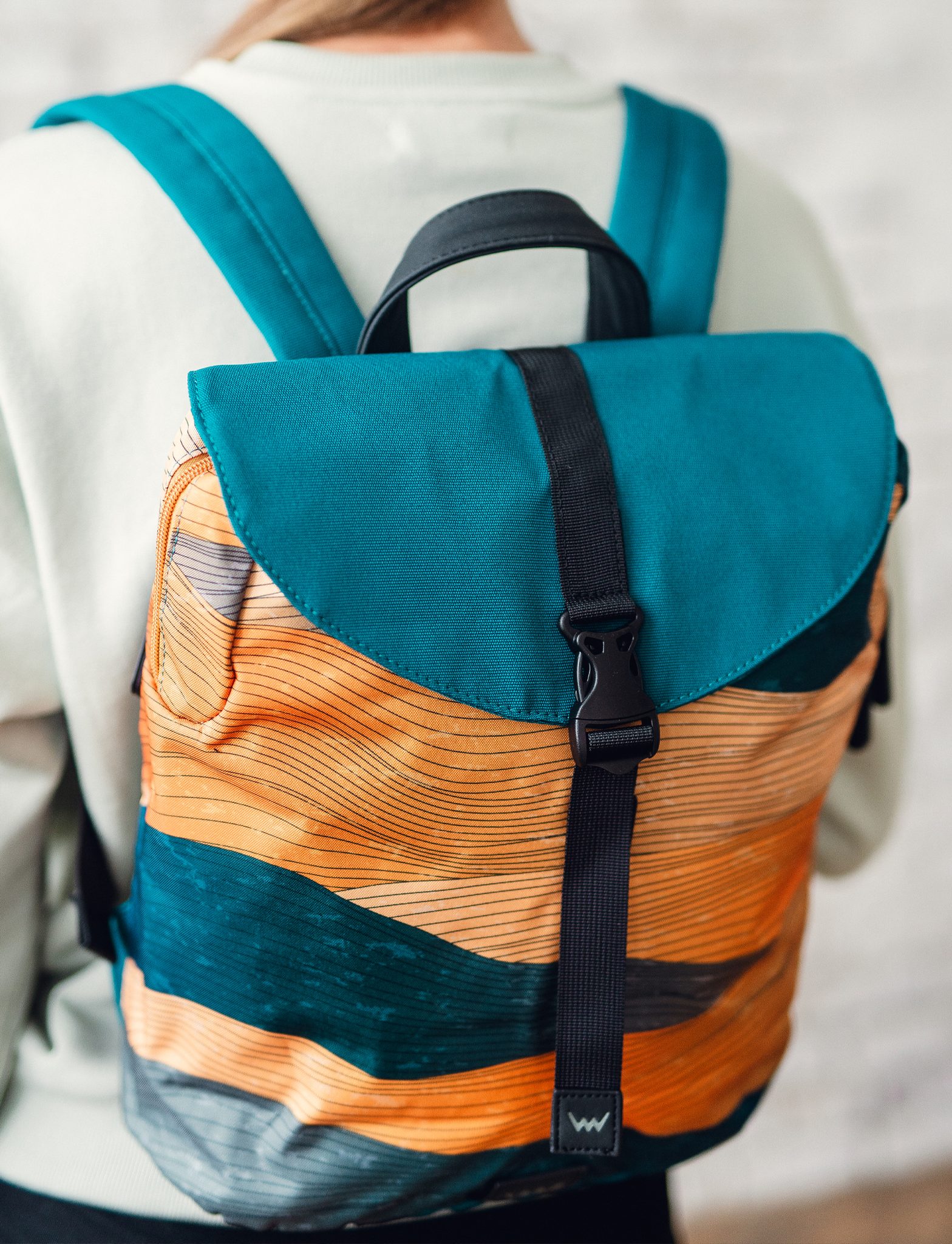 VUCH Corbin Waves Green city backpack