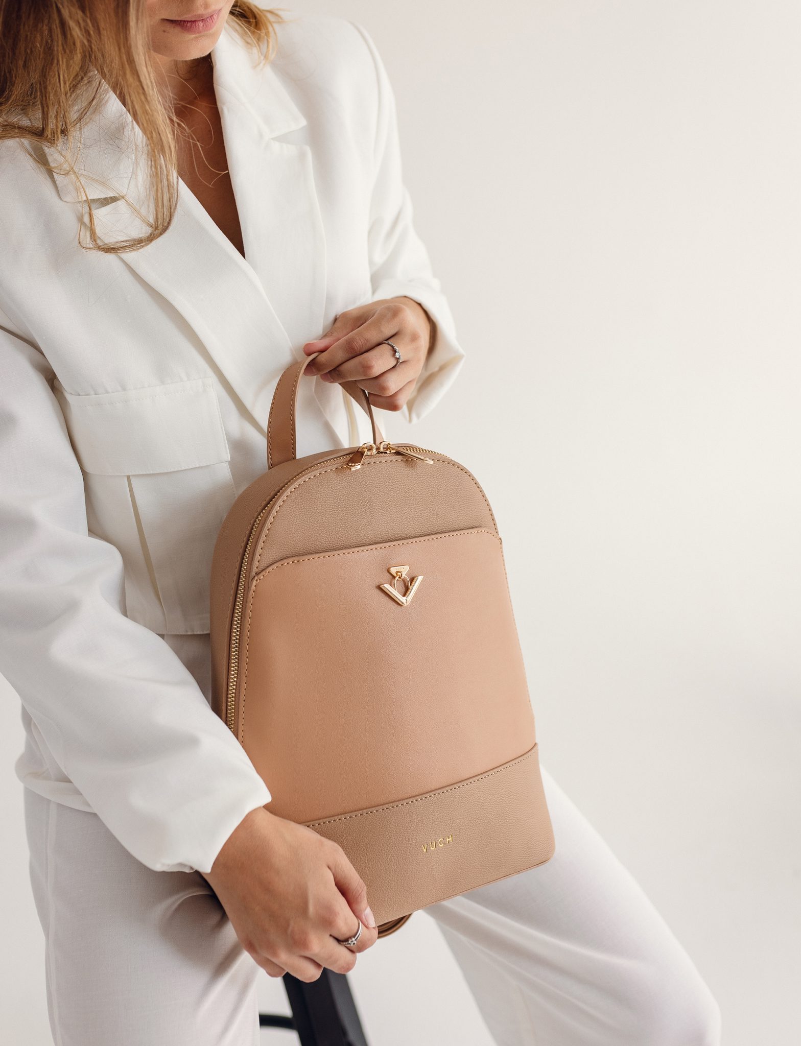 Fashion backpack VUCH Filipa Divide Beige