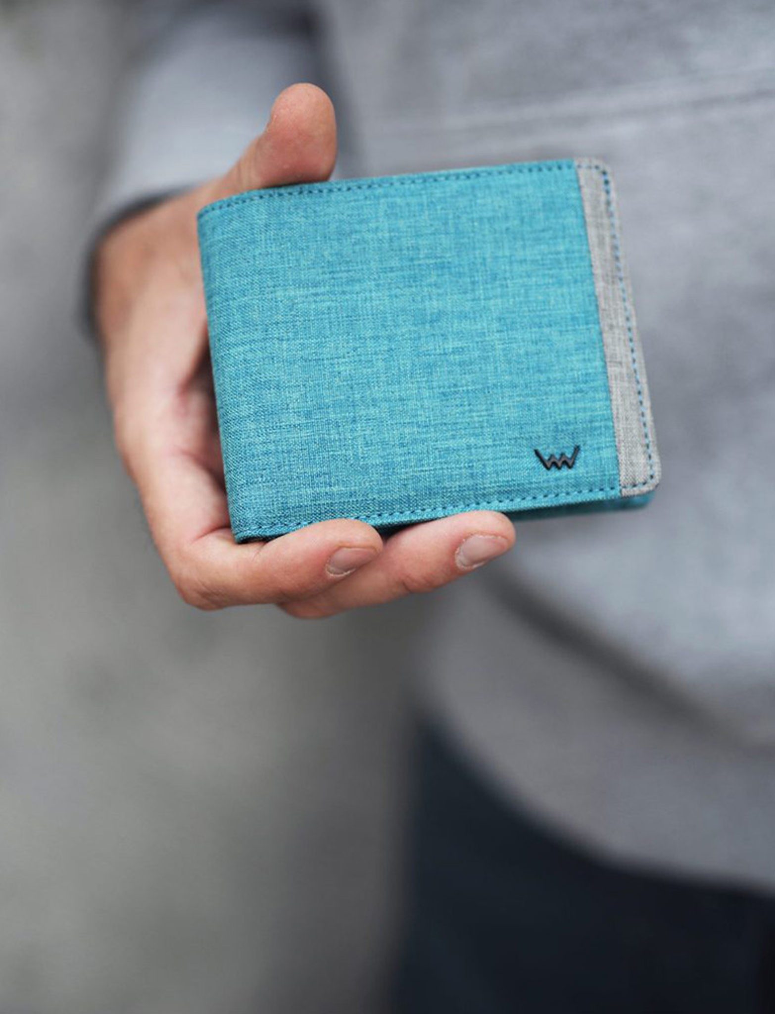 Portofel albastru bărbătesc Cruell