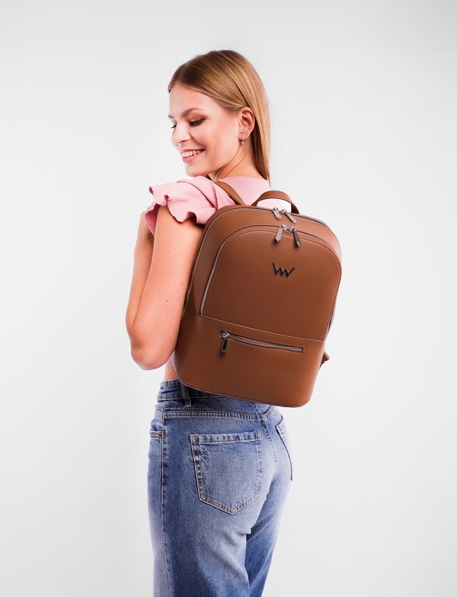 VUCH Meriel Brown city backpack