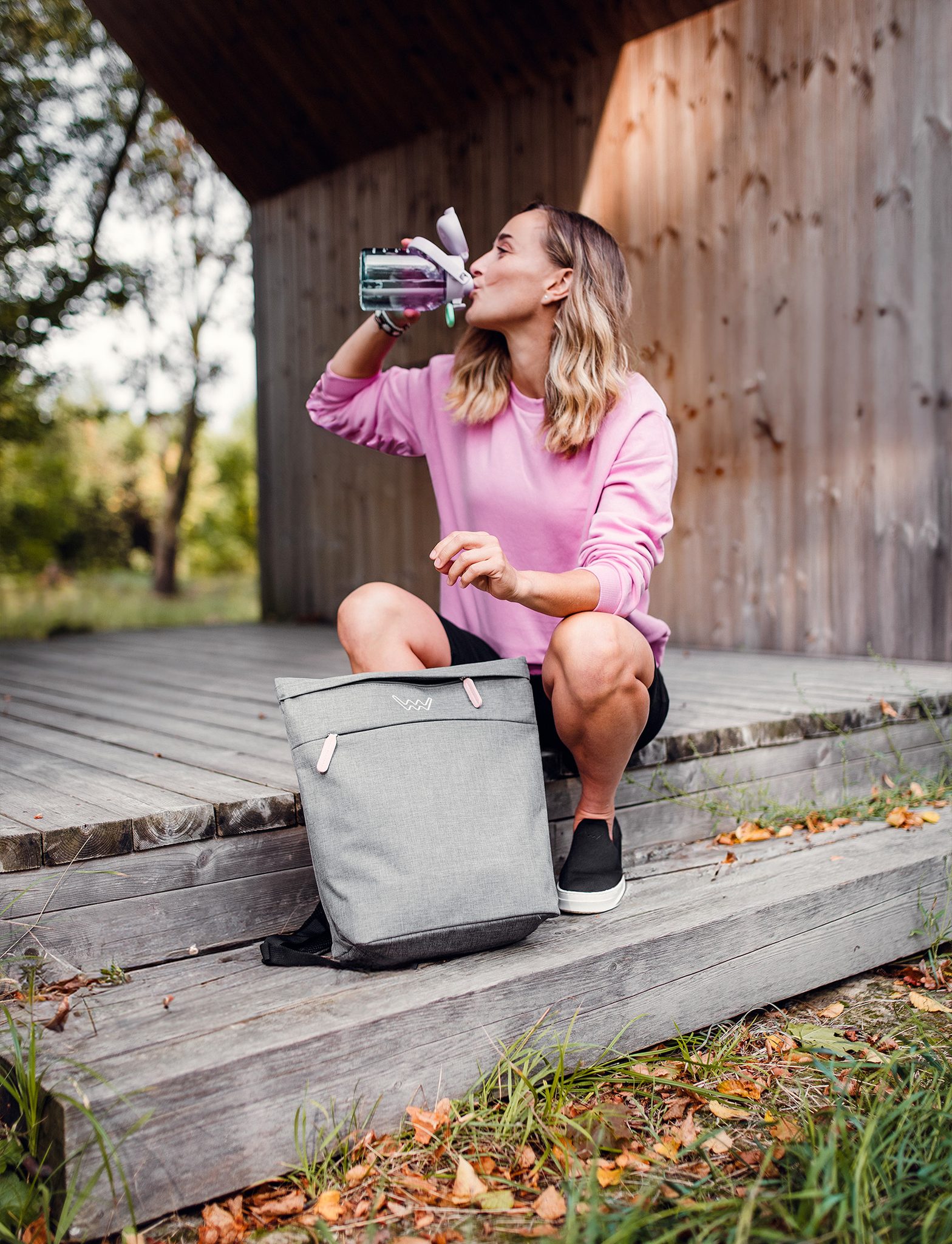 VUCH Glenn TC Light Grey city backpack