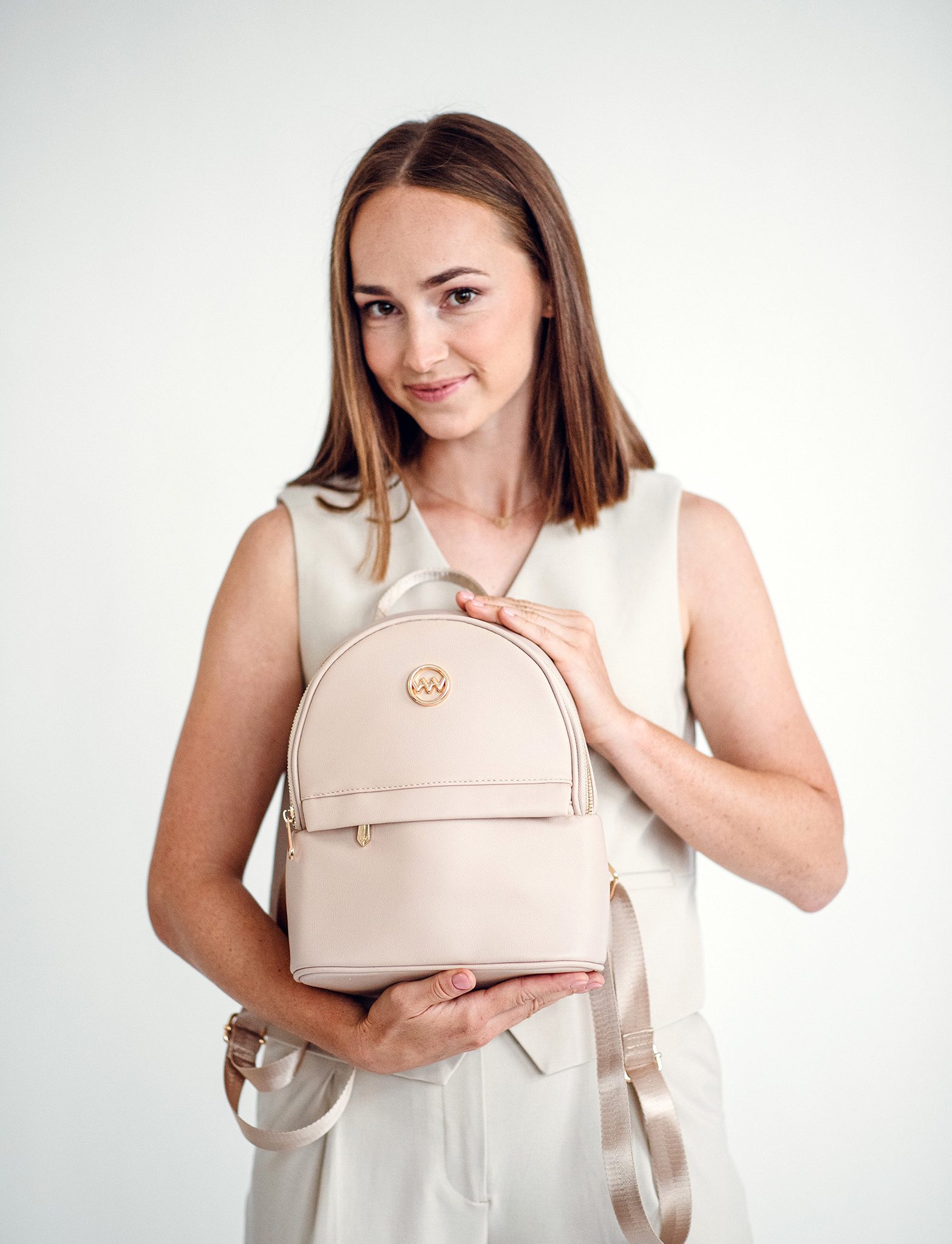 VUCH Ruith Beige city backpack