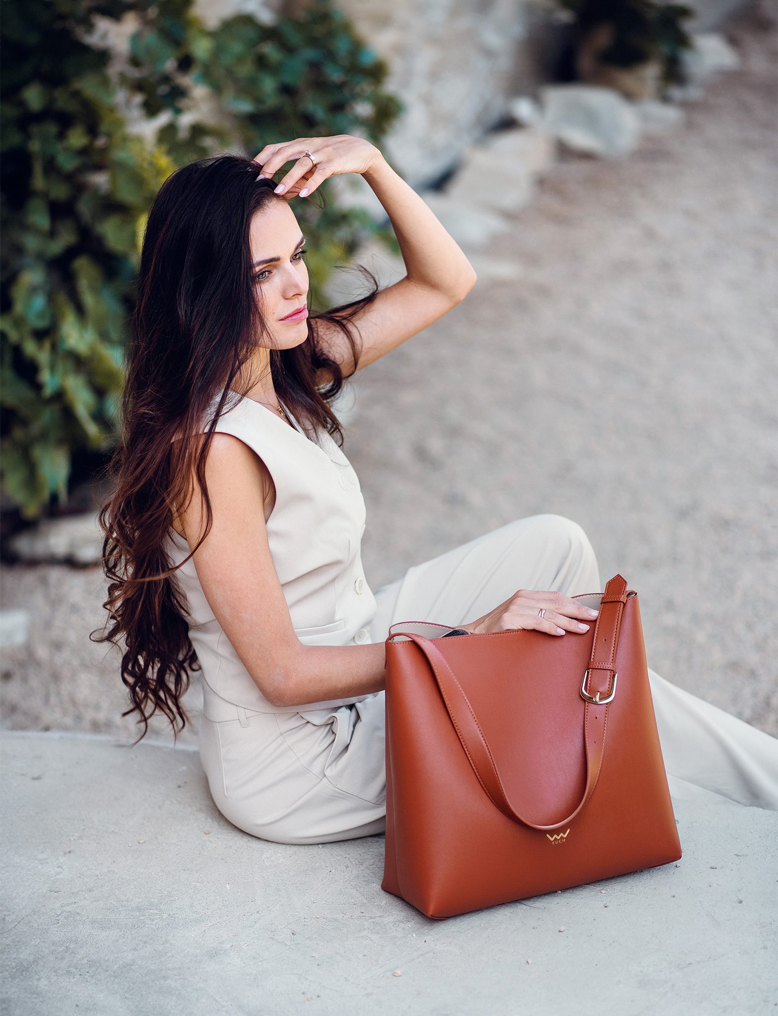 VUCH Justeene Brown Handbag
