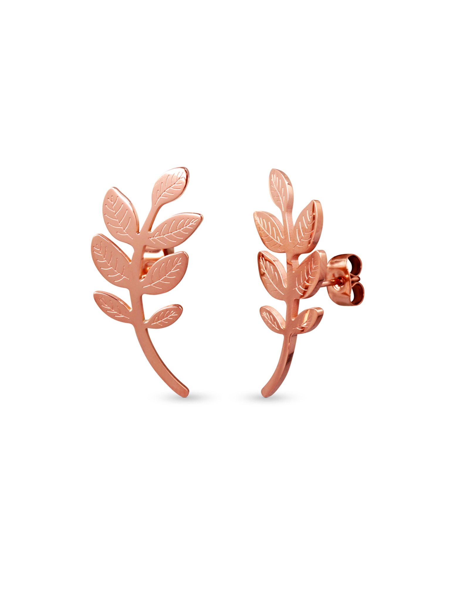 Leaves Rose Gold Earrings