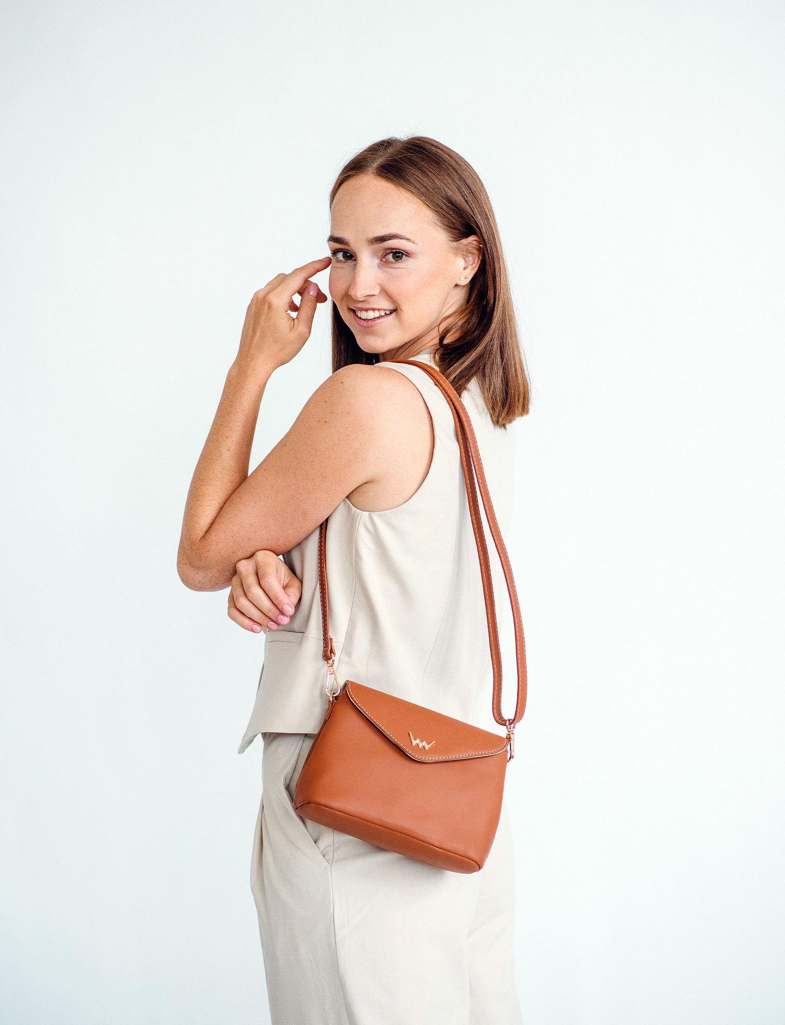 VUCH Byrsa Mini Brown Handbag