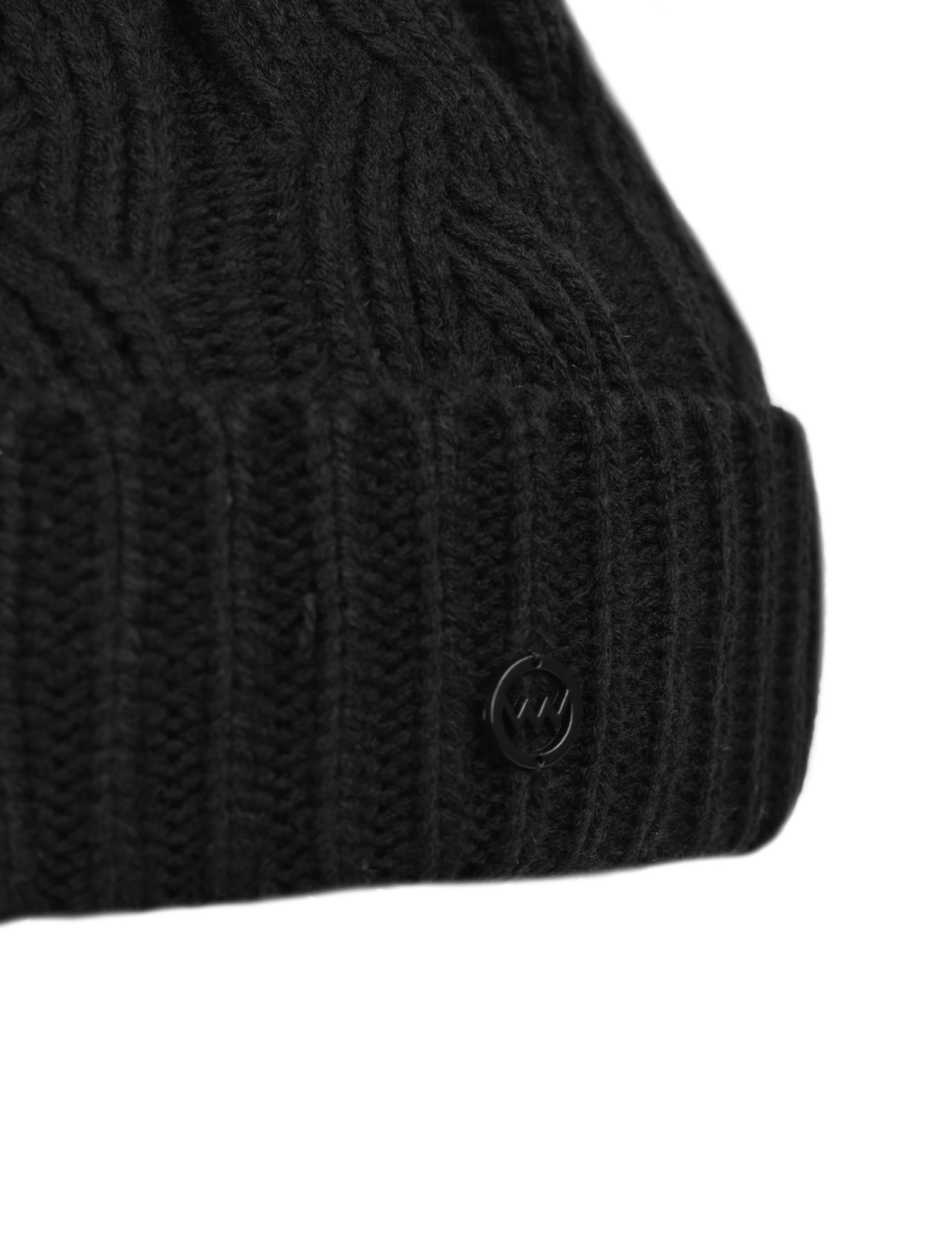 Căciulă neagră tricotată Sheron cu pompom