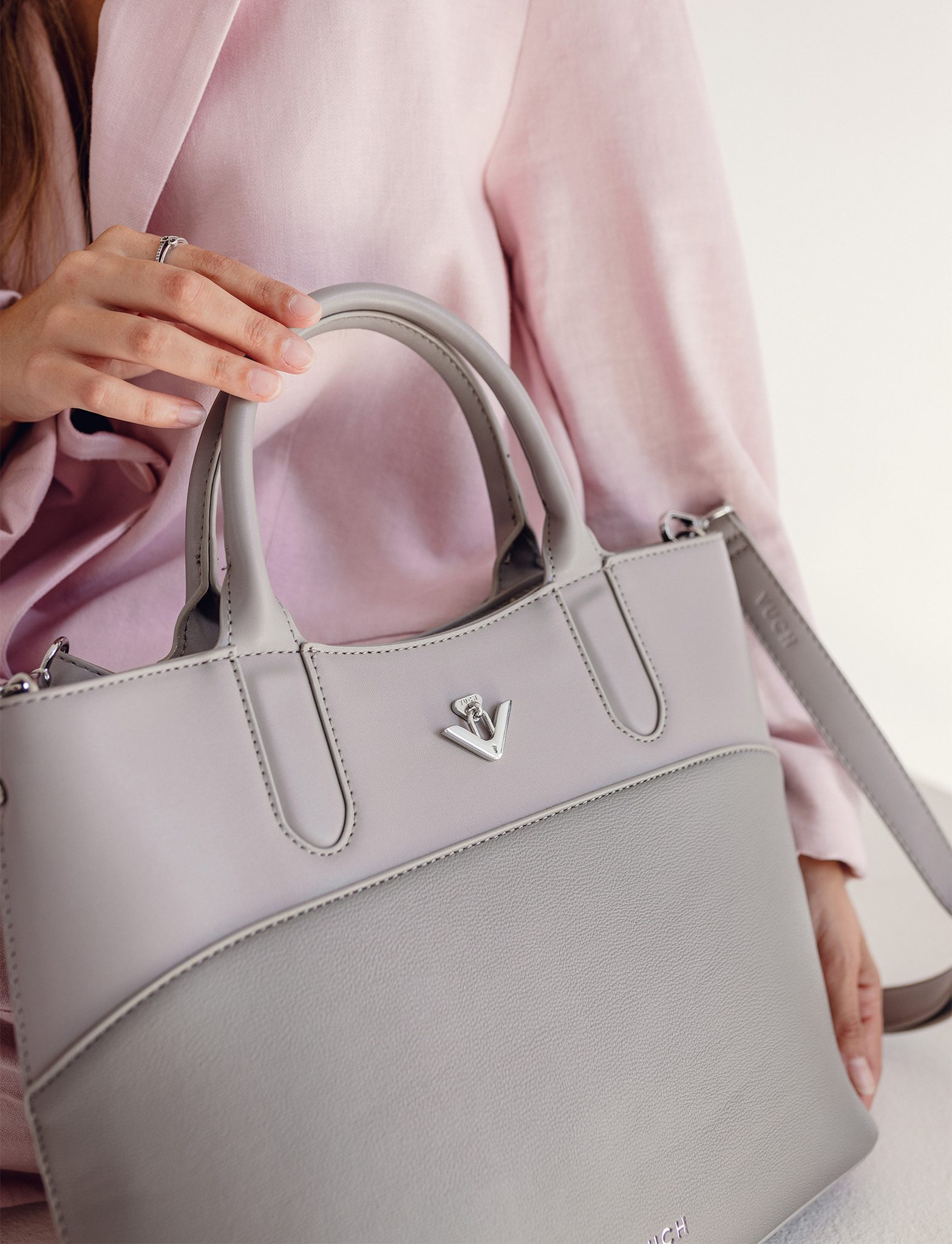 VUCH Christel Divide Grey Handbag