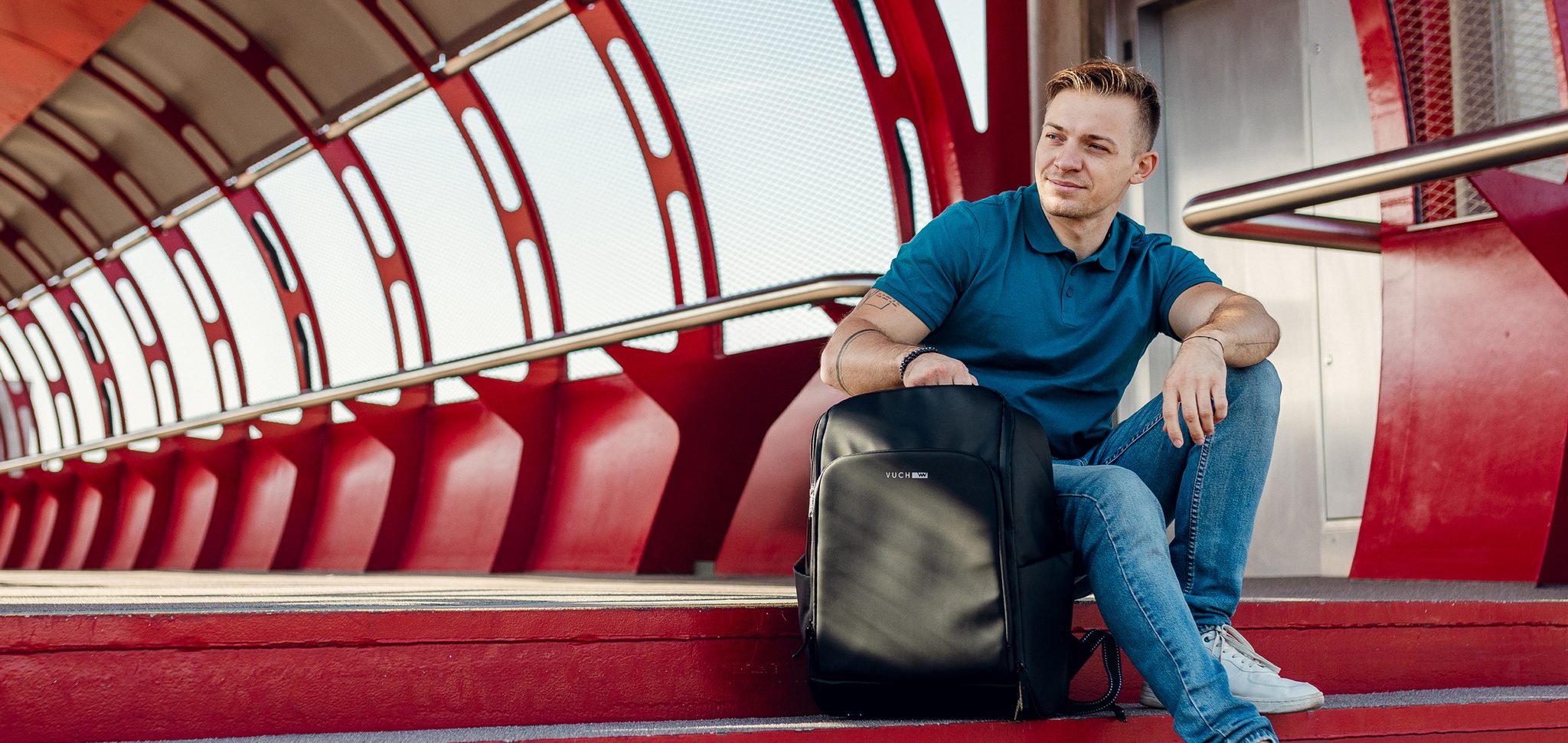 VUCH Dain Black city backpack