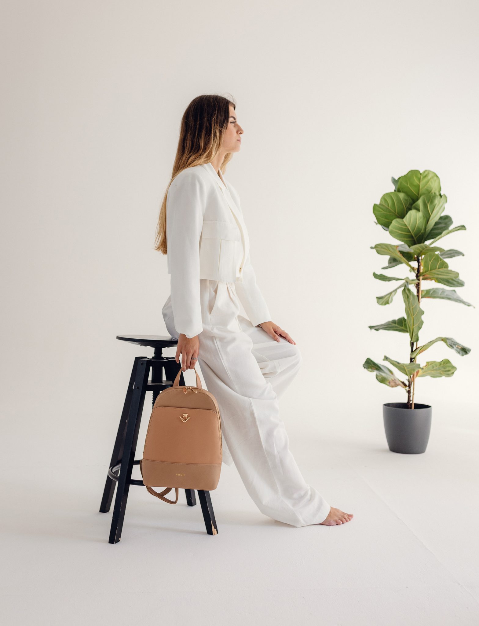 Fashion backpack VUCH Filipa Divide Beige
