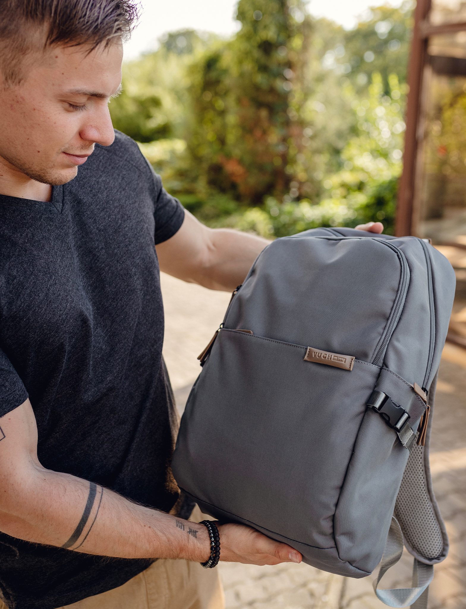VUCH Orym Grey city backpack