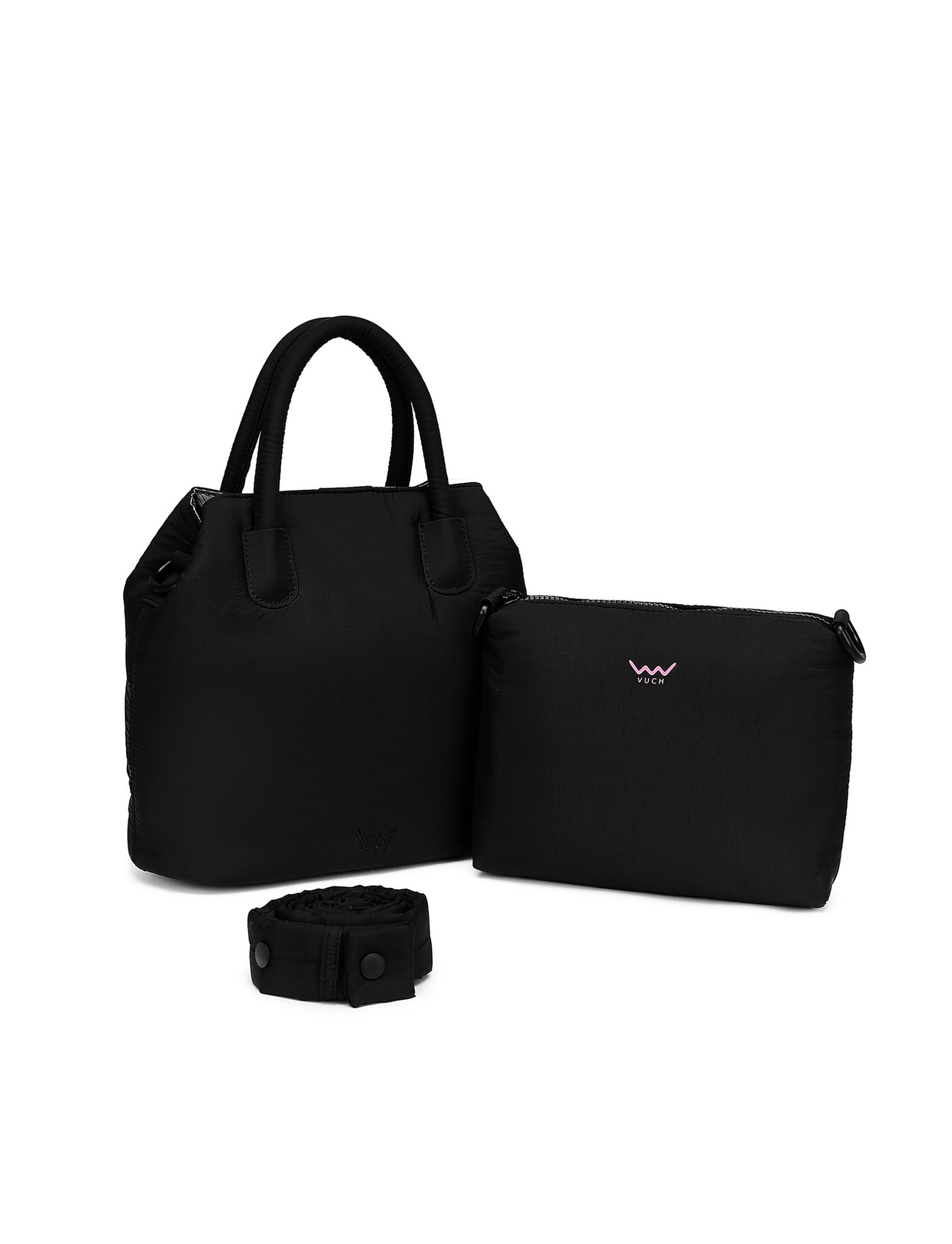 VUCH Gabi Fluffy Black Handbag