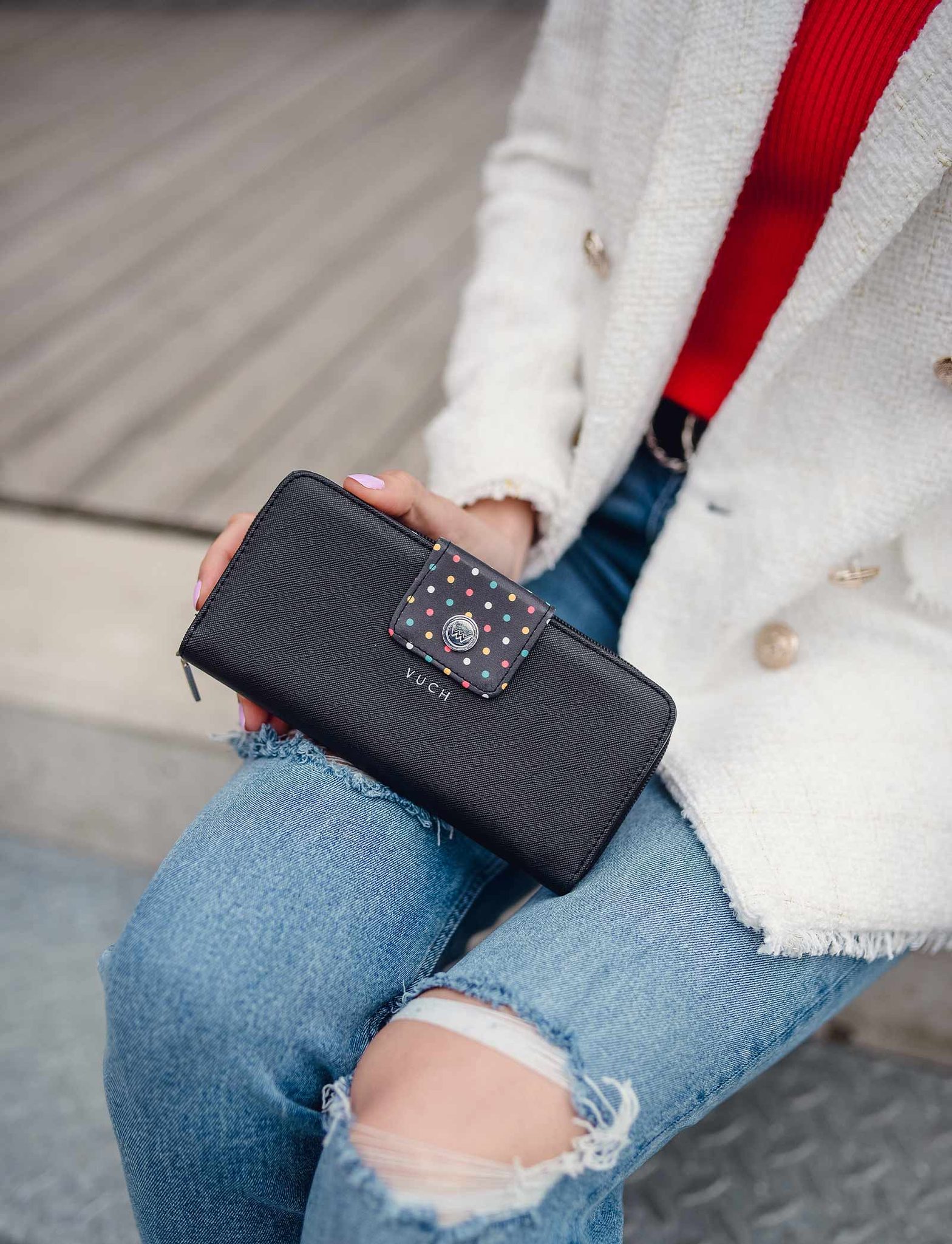 Portofel dama VUCH Black Dots Collection