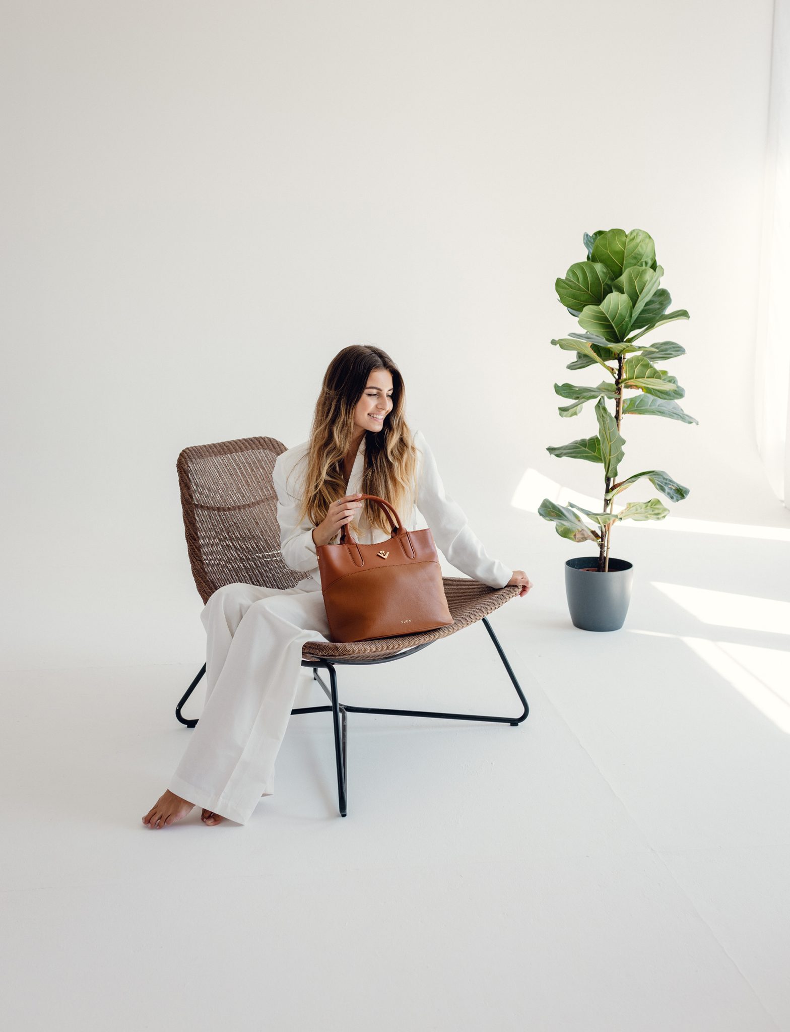 VUCH Christel Divide Brown Handbag