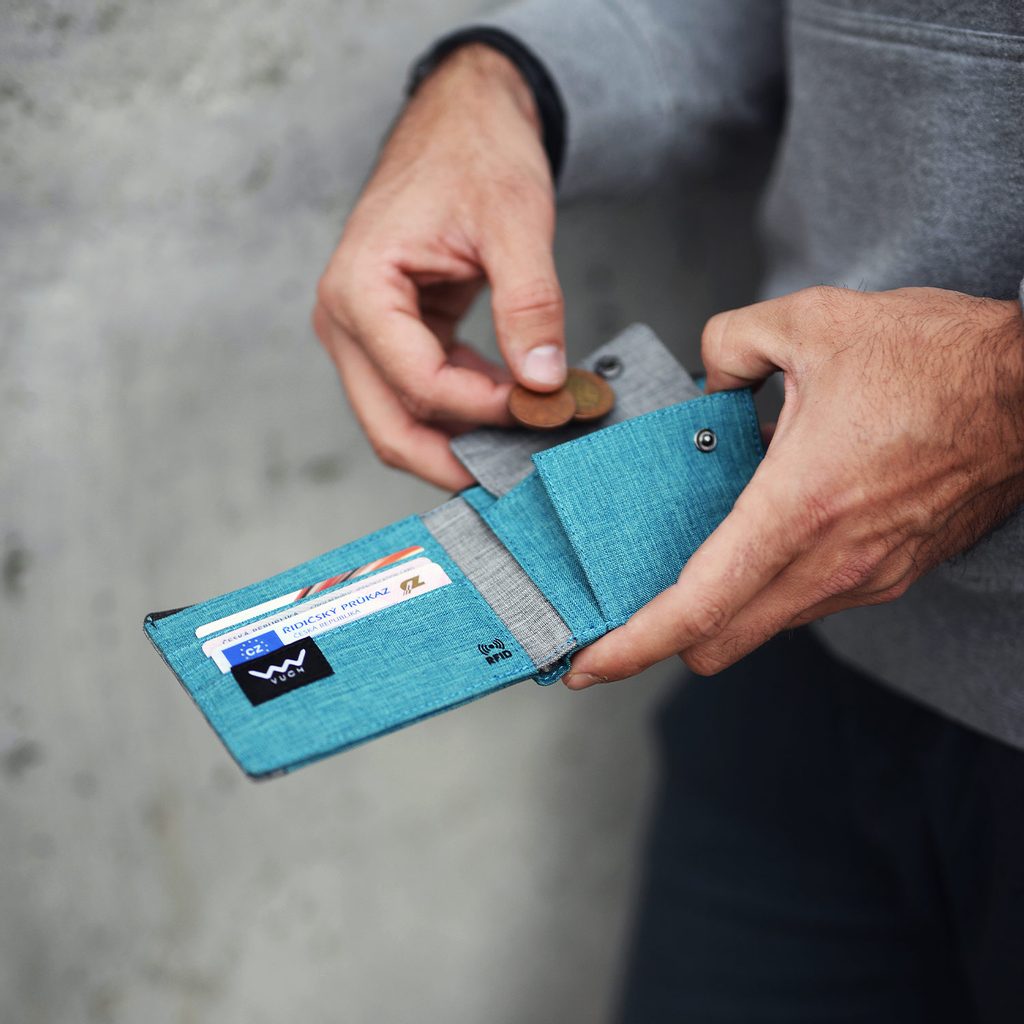 Portofel albastru bărbătesc Cruell