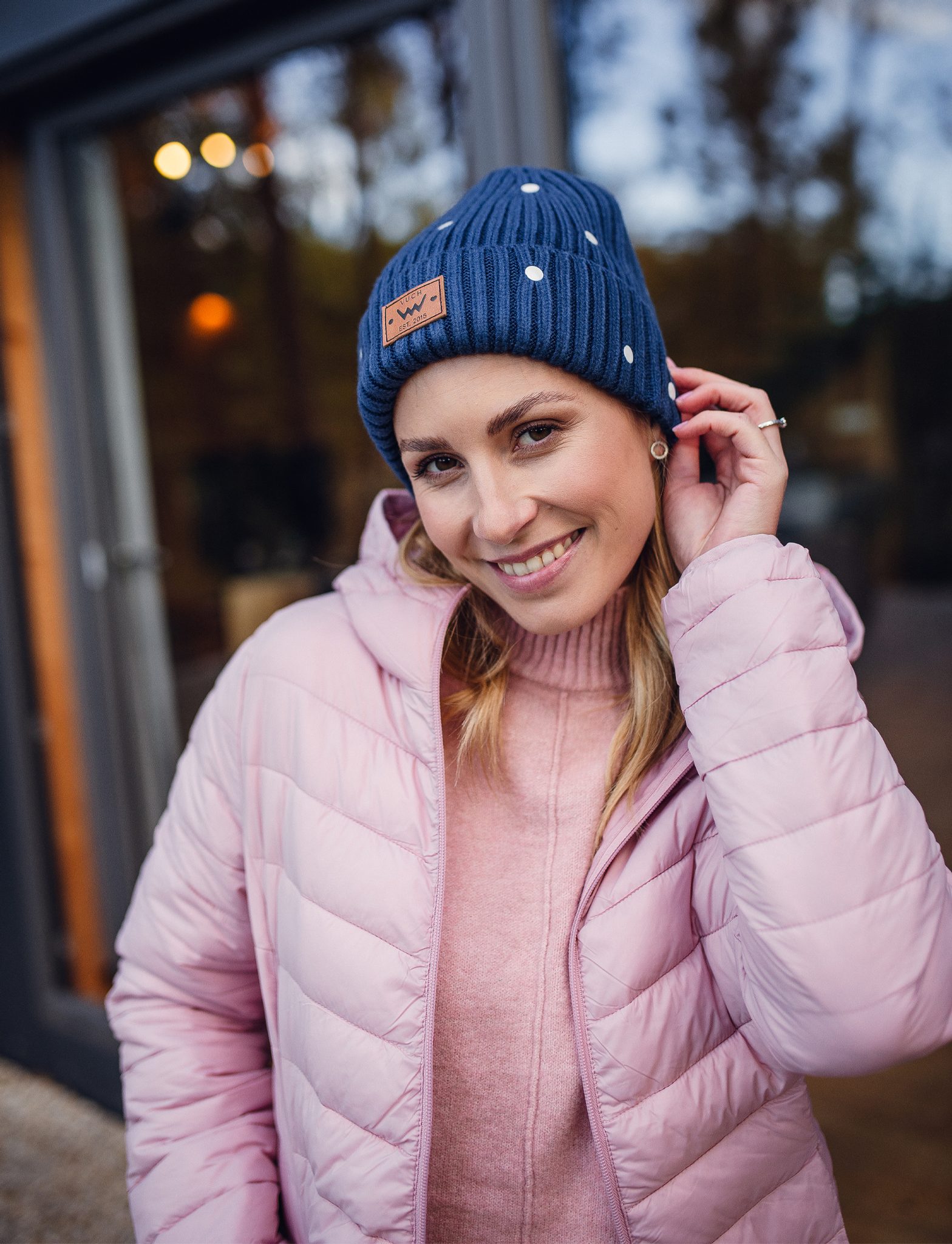 Căciulă tricotată pentru femei Finley Blue