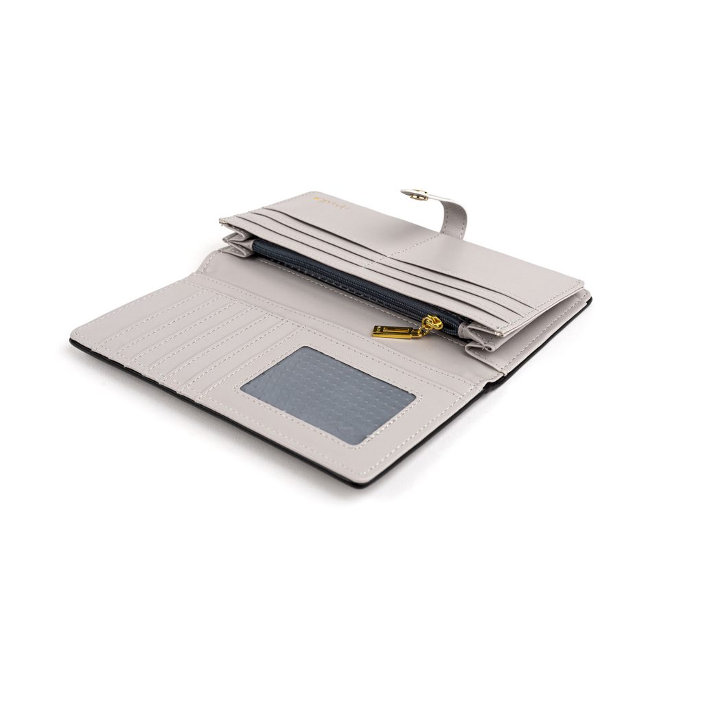 Portofel gri cu buline