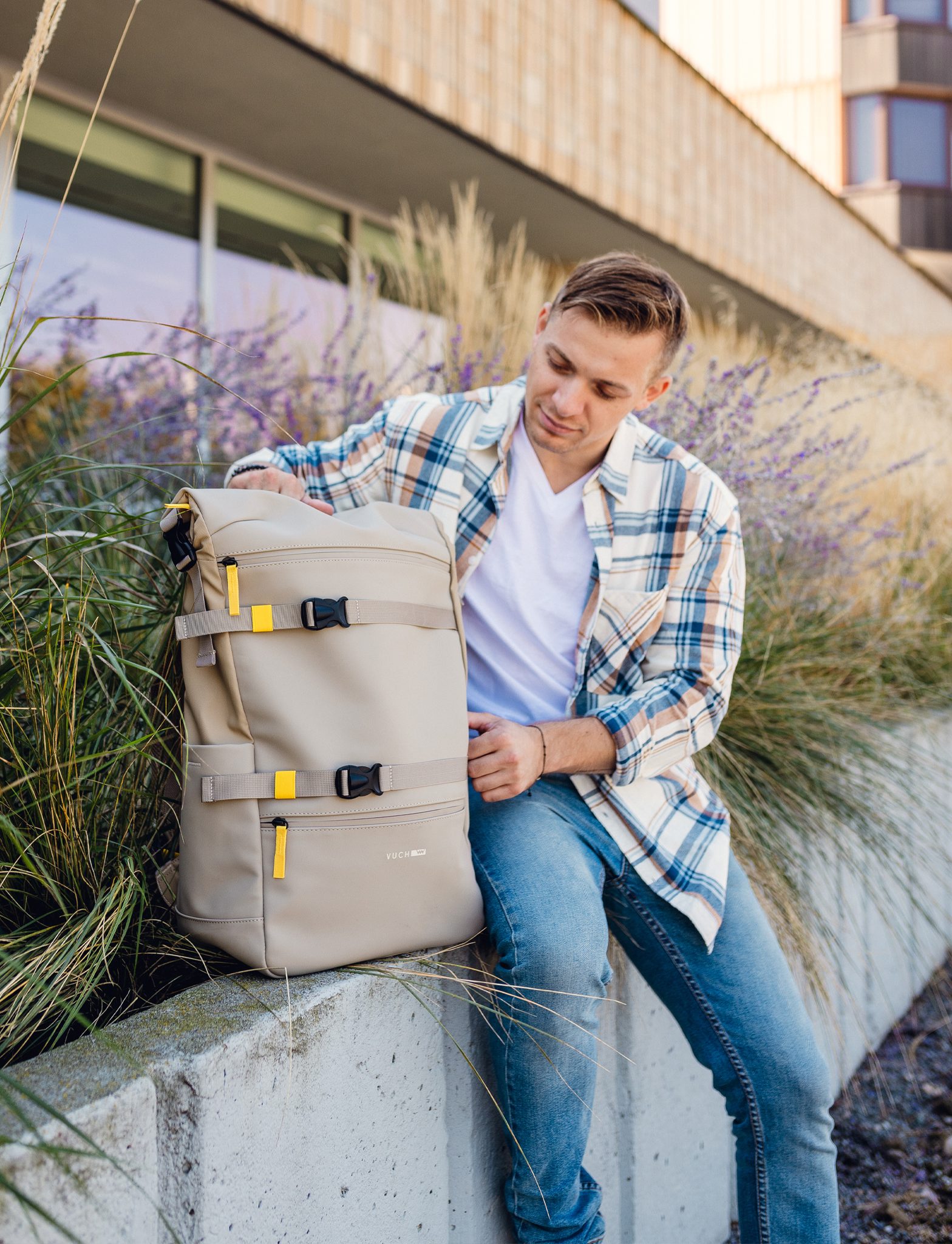 VUCH Maielle Beige city backpack