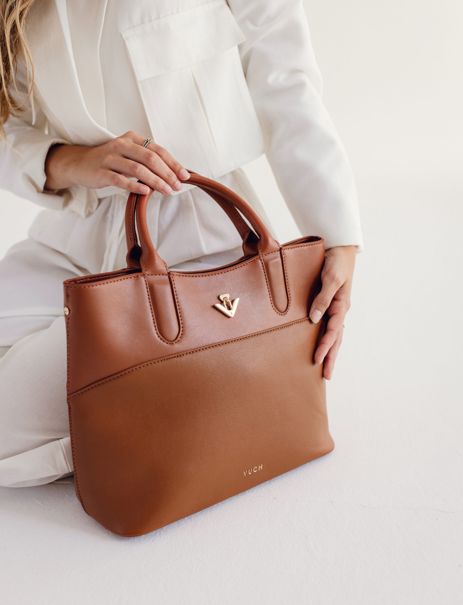 VUCH Christel Divide Brown Handbag