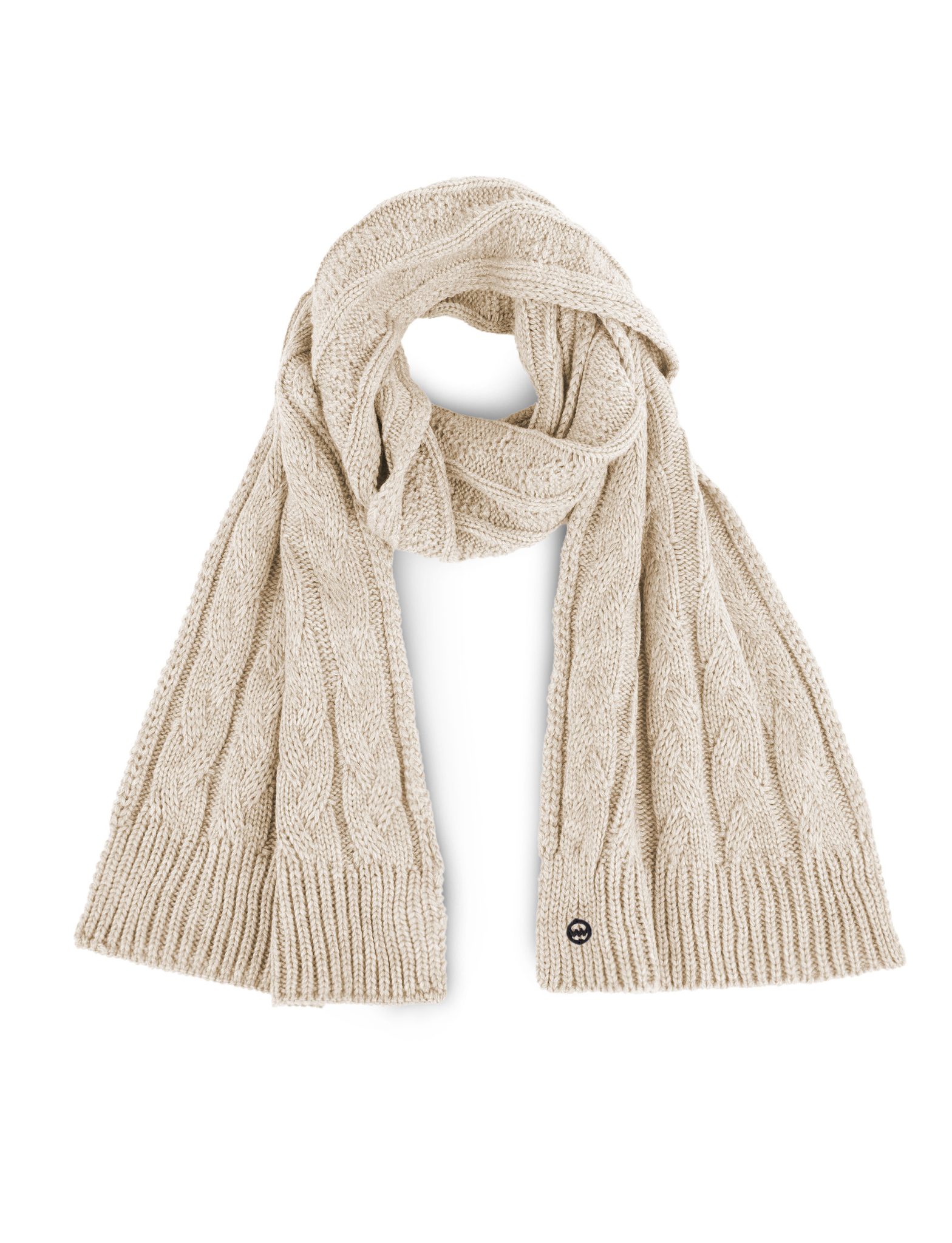 Béžový pletený šál Sheron