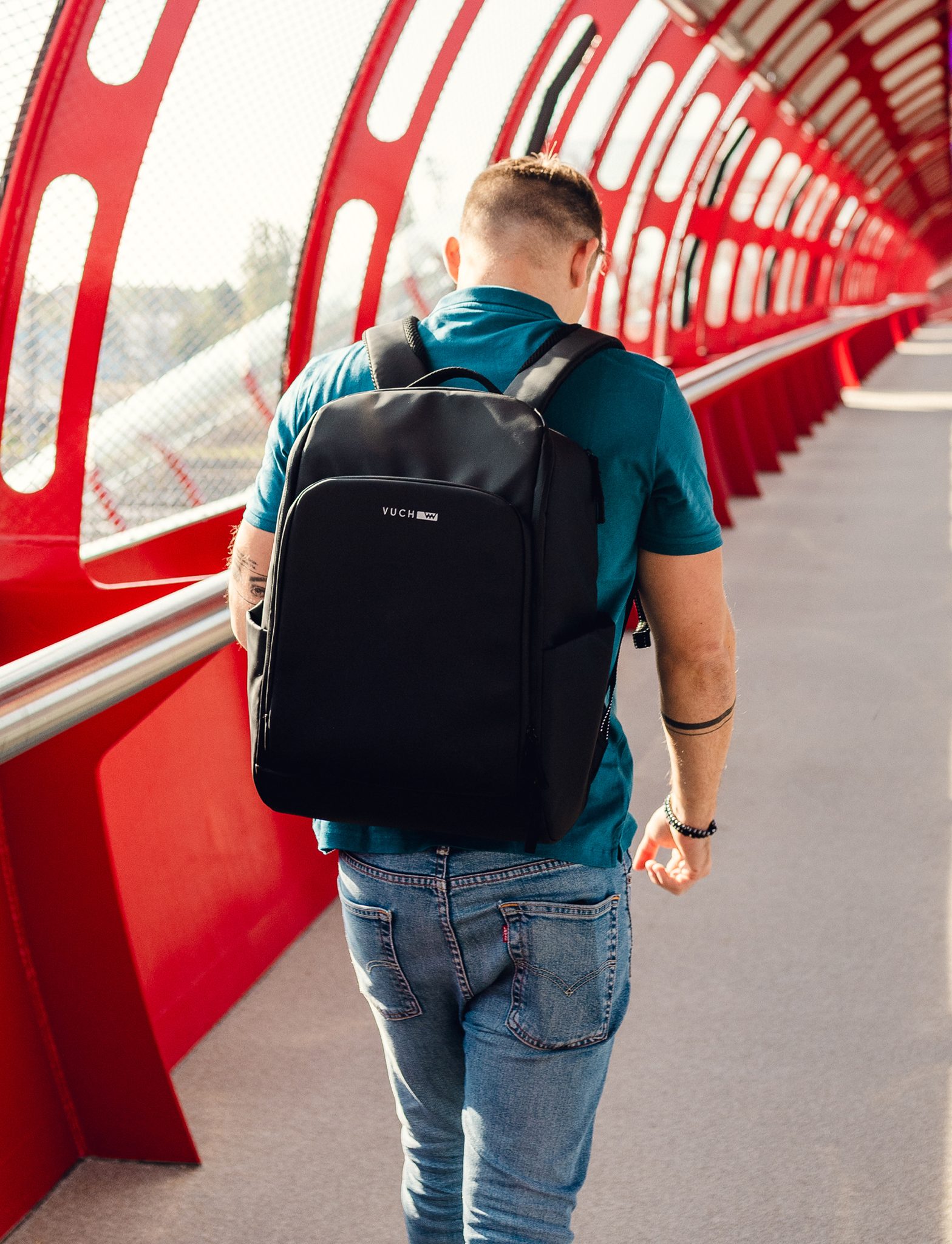 VUCH Dain Black city backpack