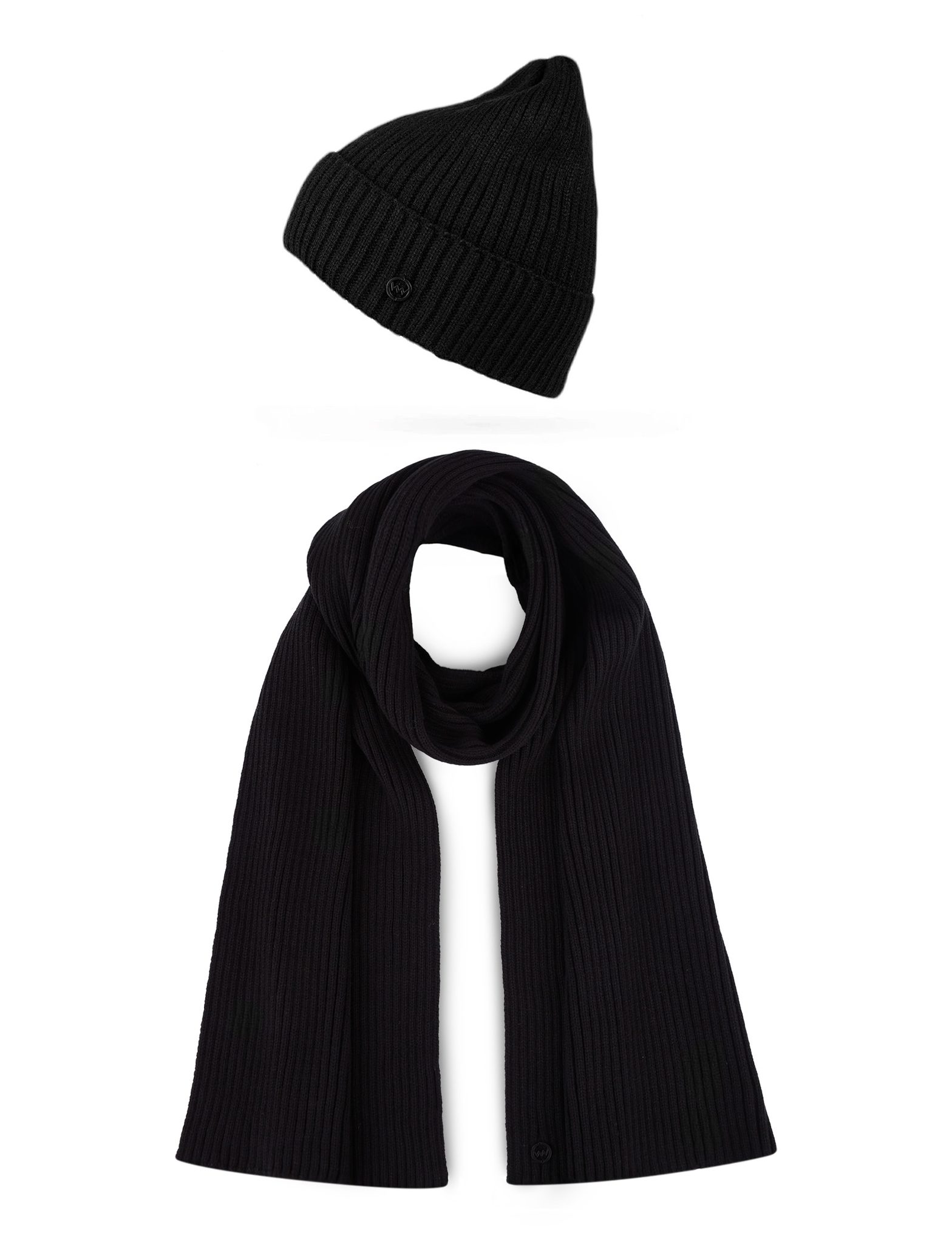 Čiapka a šál Rowdy Set Black