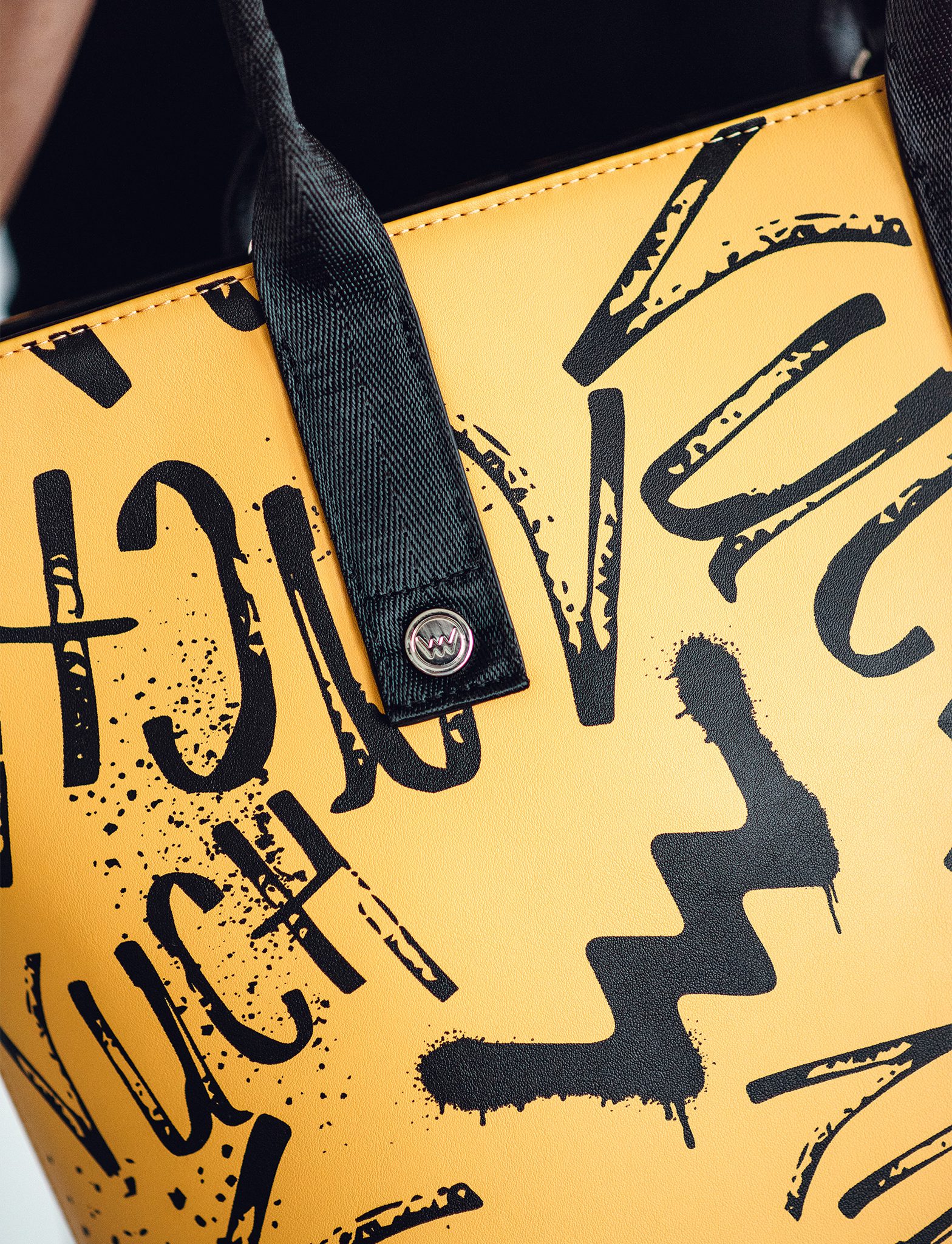 VUCH Wennie Grafitti Yellow Handbag