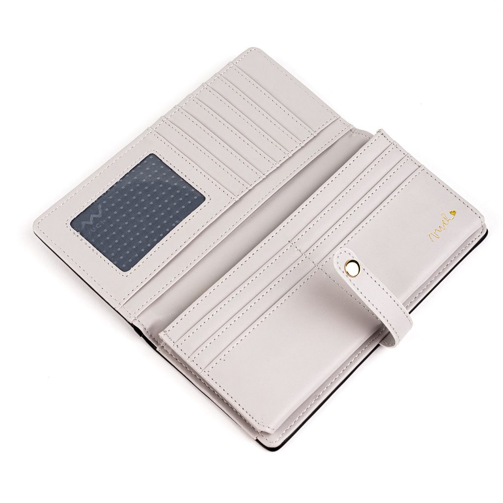 Portofel gri cu buline