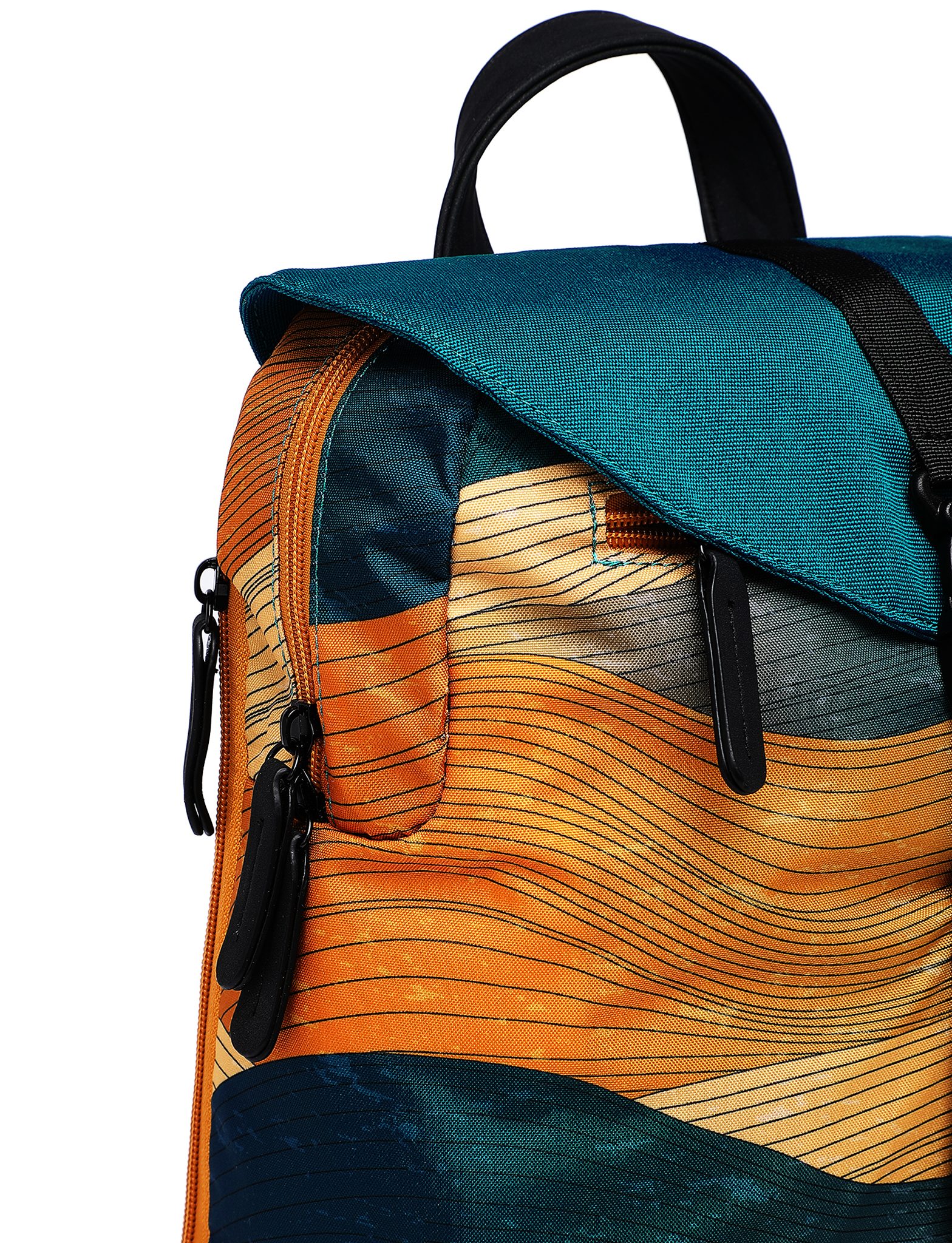 VUCH Corbin Waves Green city backpack