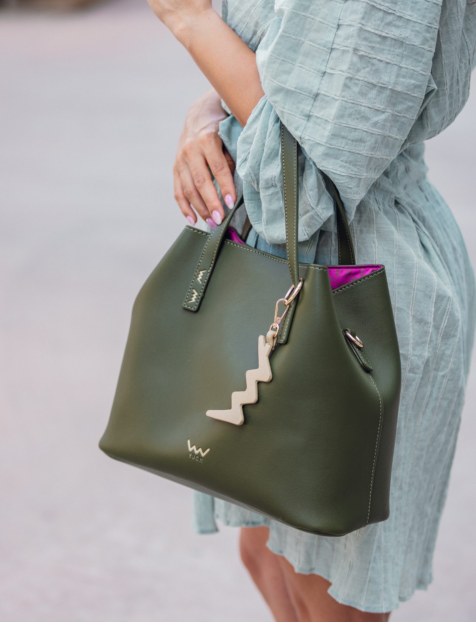 VUCH Roselda Green Handbag