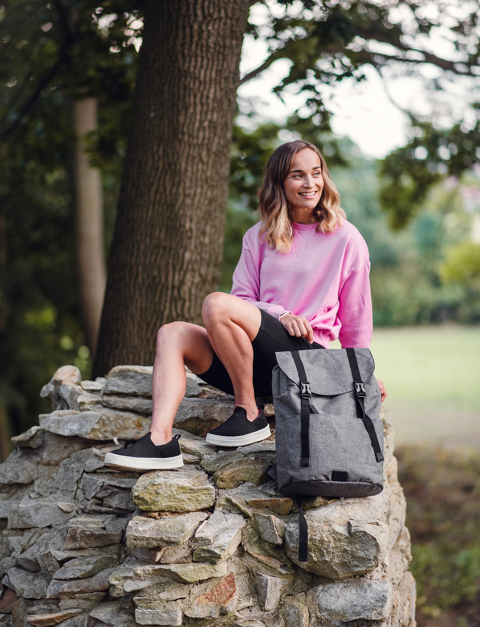 VUCH Corbin Big Grey city backpack