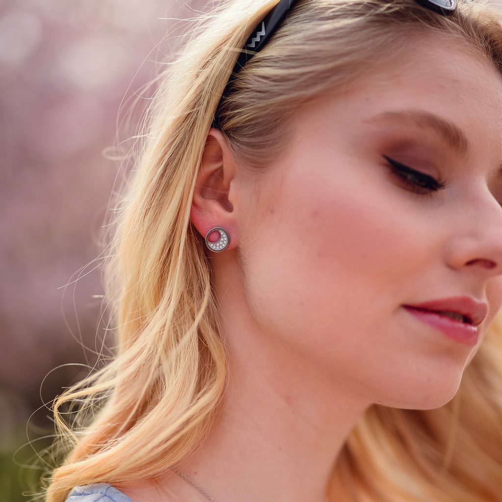 Cercei din argint Moon