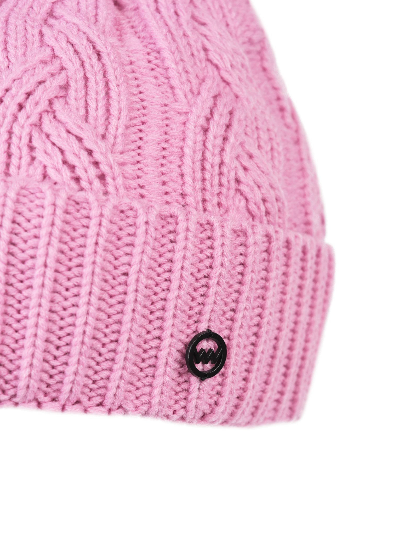 Căciulă tricotată roz Sheron cu pompom